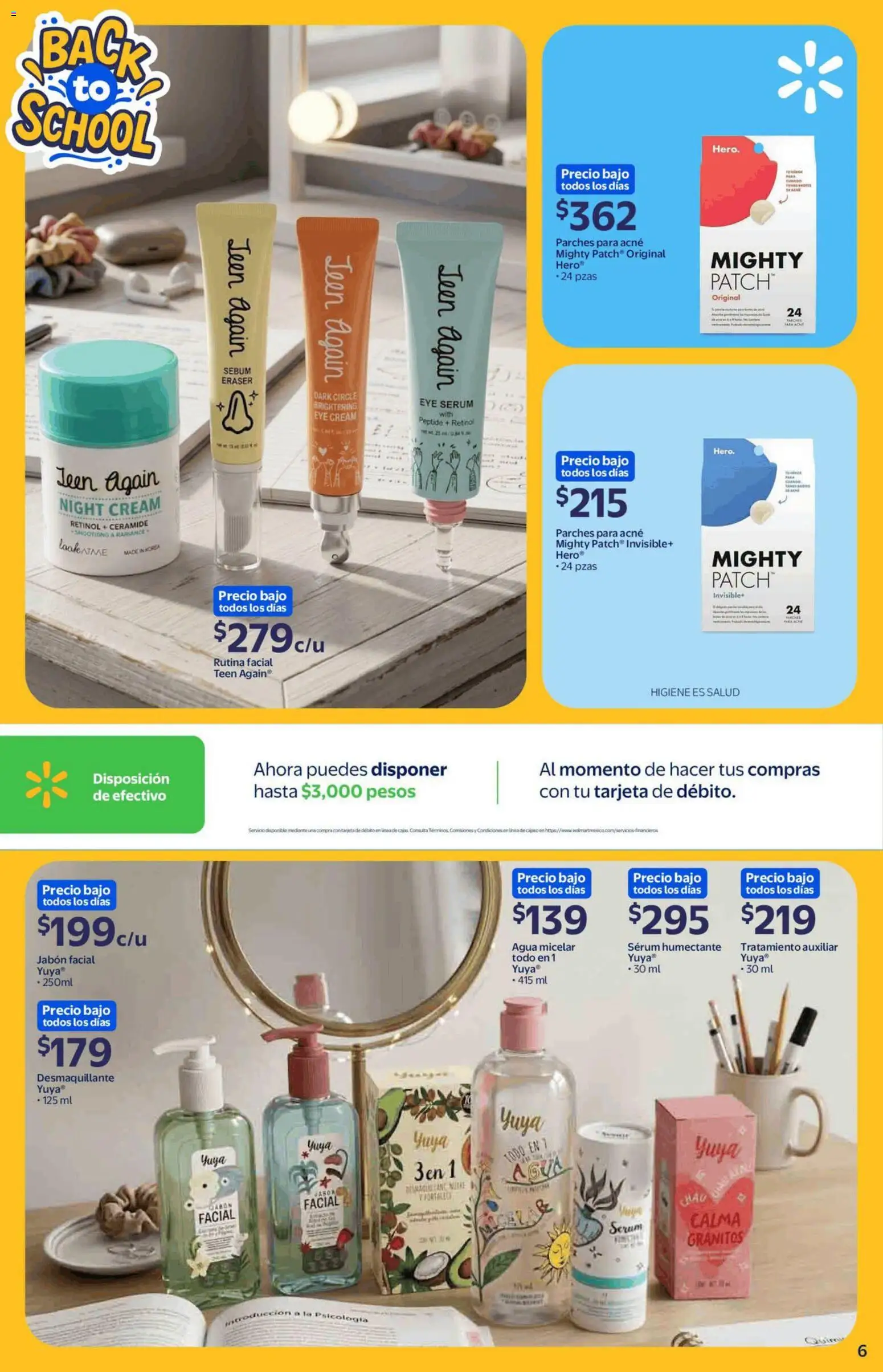 Nuevas ofertas de Walmart Express válidas en toda la República Mexicana desde el 13/08/2026. ¡Encuentra las mejores ofertas en Walmart Express folleto Back to School! | Página: 6 | Productos: Serum, Agua, Agua micelar, Jabón