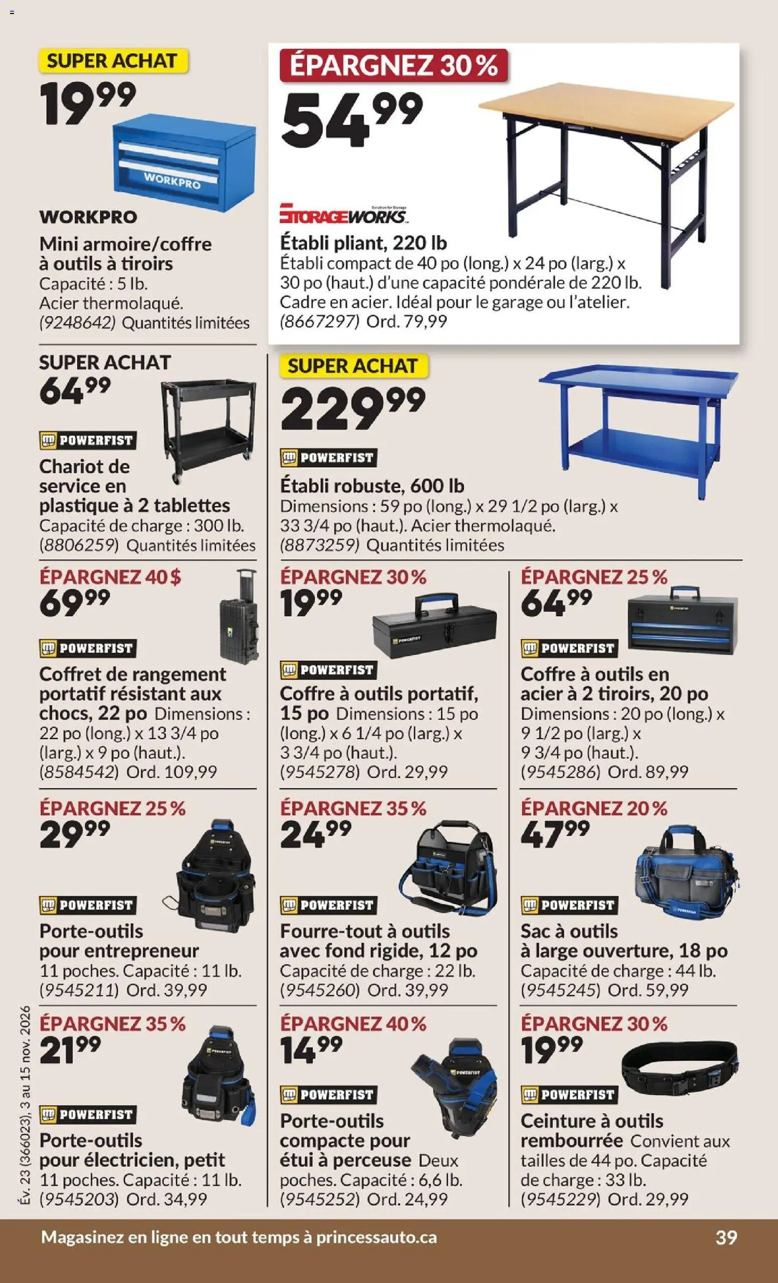 Princess Auto flyer valid from Nov 1, 2026 | Page: 43