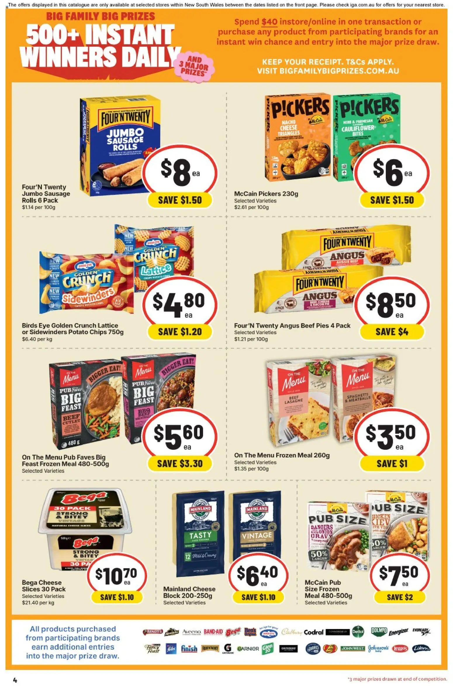 IGA catalogue - valid from 22/07/2026 | Page: 4 | Products: Herb, Cheese, Sausage, Pies