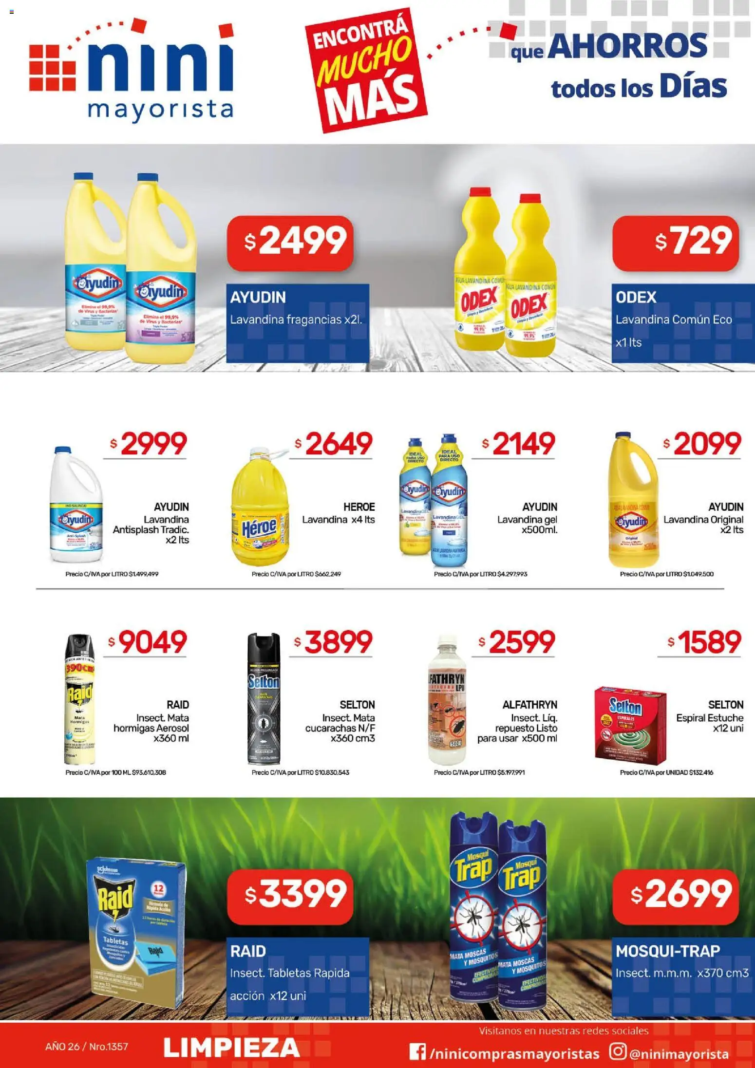 NINI Mayorista ofertas │ válido desde el 27.04.2026 | Página: 9 | Productos: Mata moscas, Lavandina, Estuche