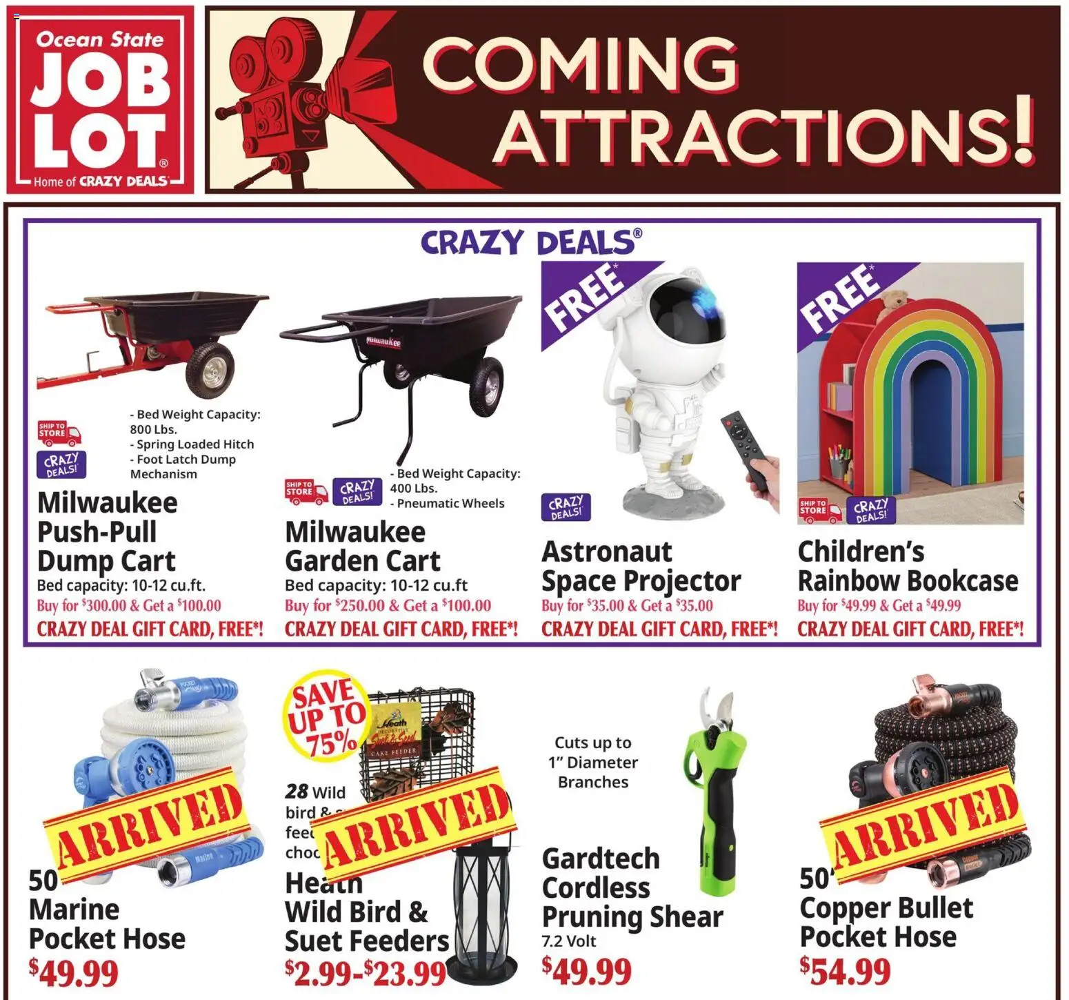 Ocean State Job Lot Ad - valid from 16.04.2026 | Page: 1 | Products: Pneumatic, Bed, Bookcase, Weight
