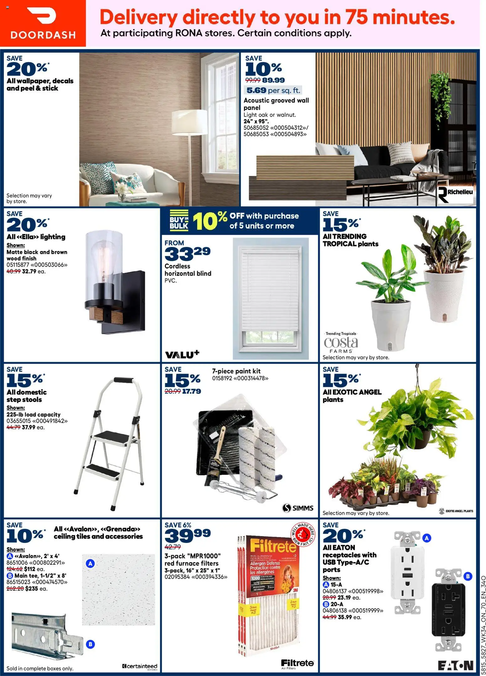 Rona flyer valid from Sep 17, 2026 | Page: 9 | Products: Lighting, Tiles