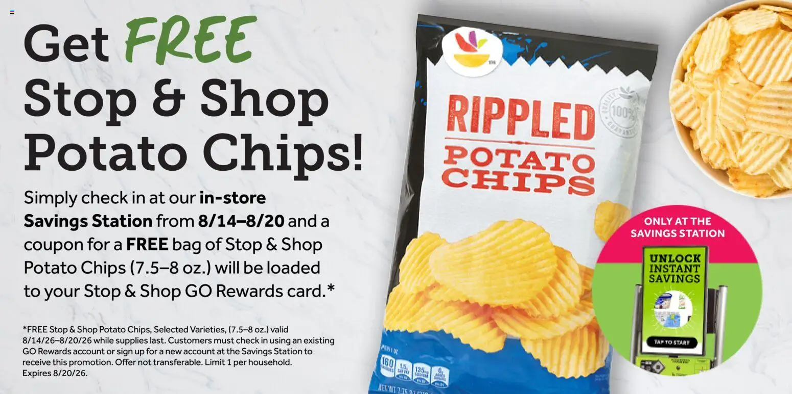 Stop & Shop Weekly Circular - NY - valid from 08/14/2026 | Page: 2 | Products: Potato chips, Chips, Bag