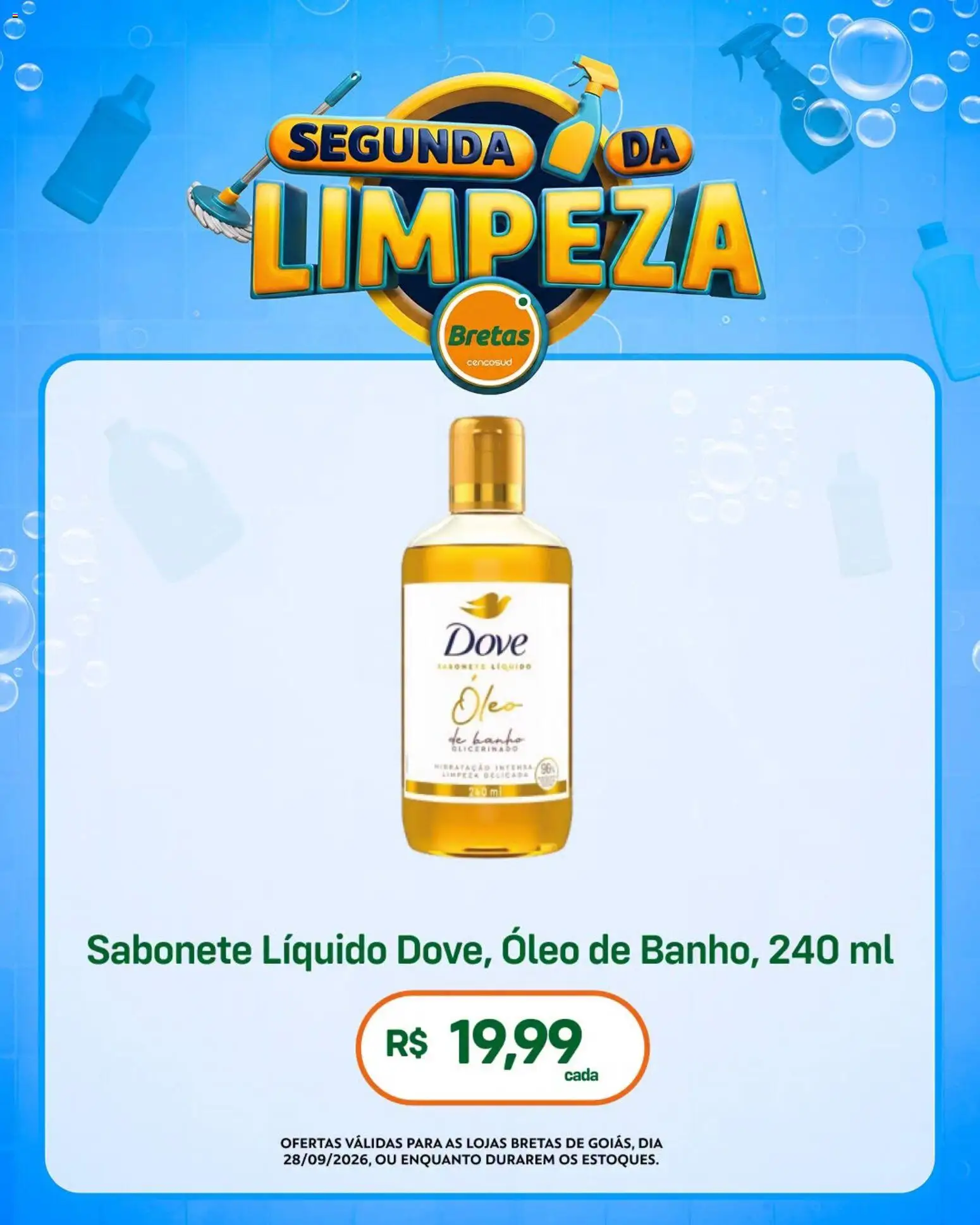 Bretas Folheto - válido de 28/09/2026 | Página: 13 | Produtos: Óleo, Sabonete, Dove, Sabonete líquido
