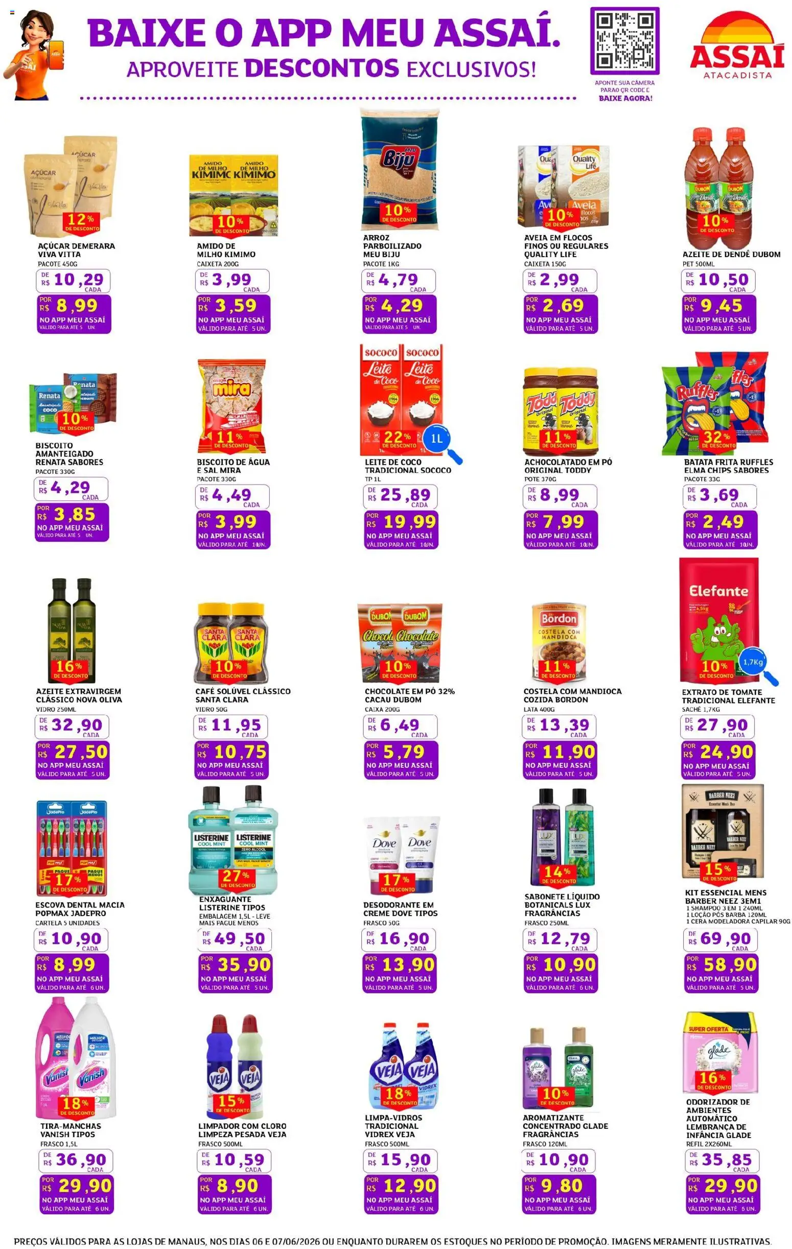 Assaí Atacadista Folheto - válido de 06.06.2026 | Página: 3 | Produtos: Achocolatado, Câmera, Leite de coco, Batata frita