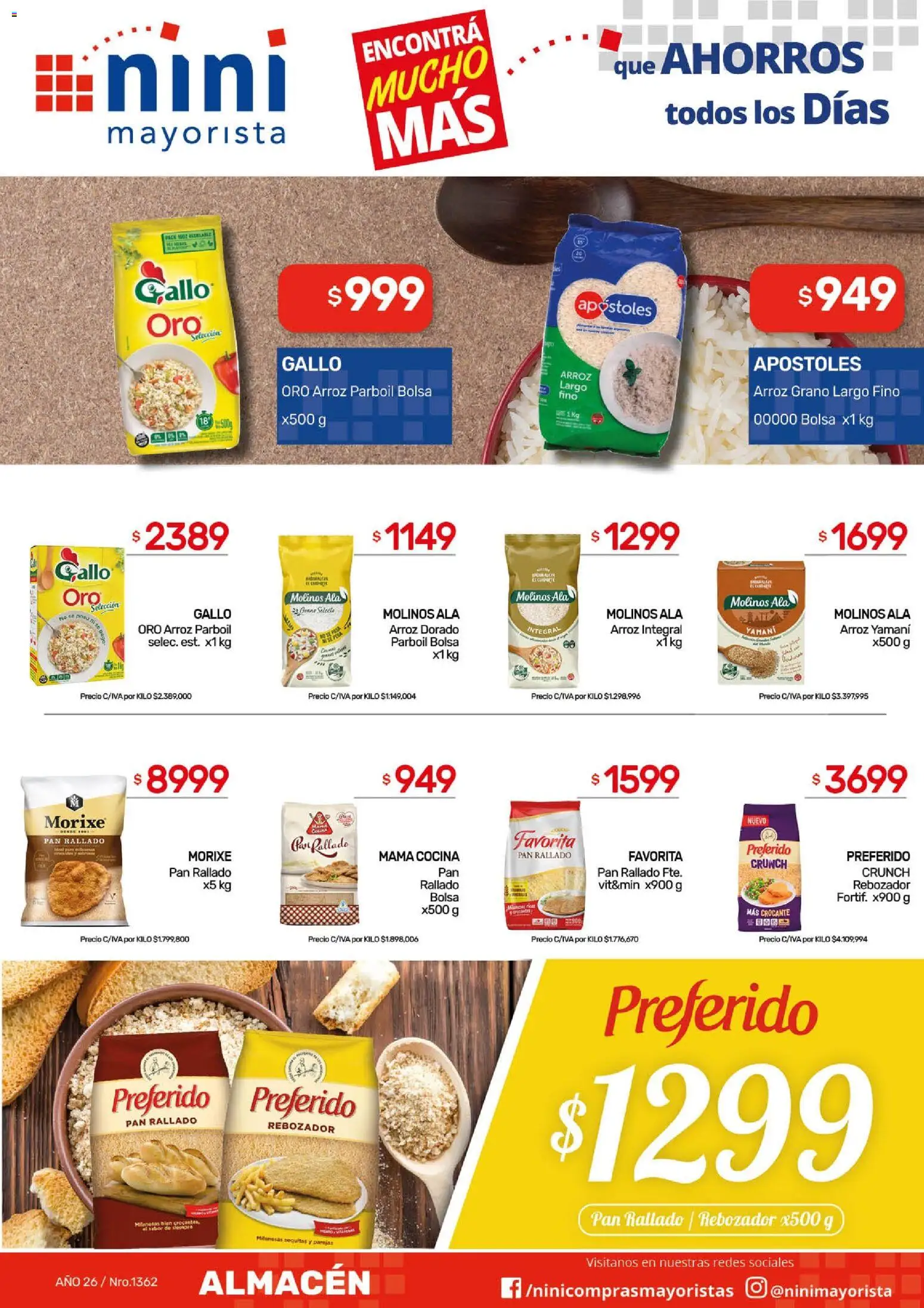 NINI Mayorista ofertas │ válido desde el 01.06.2026 | Página: 24 | Productos: Cocina, Pan, Arroz, Pan rallado