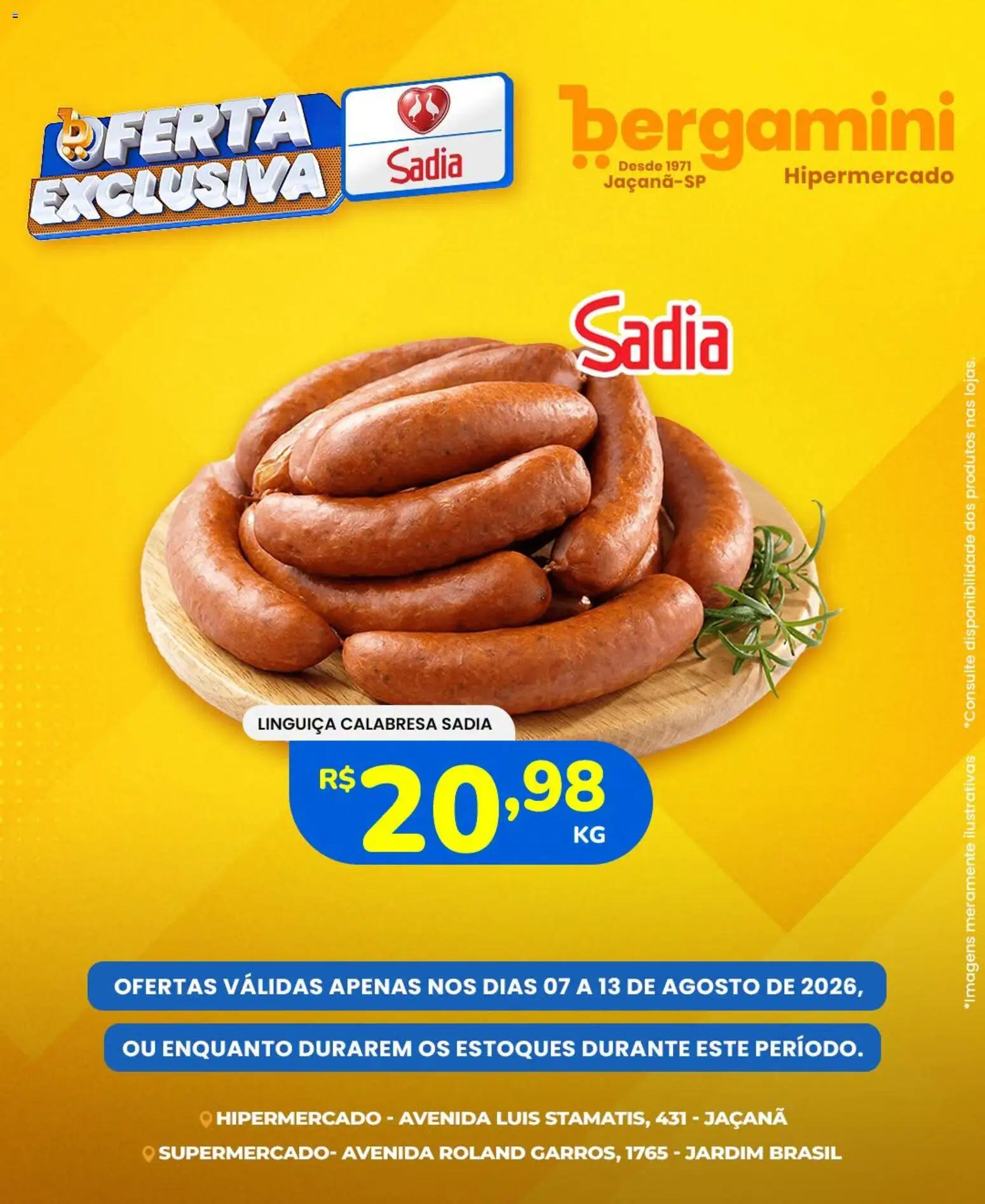 Supermercado Bergamini Folheto - válido de 07/08/2026 | Página: 5 | Produtos: Linguiça