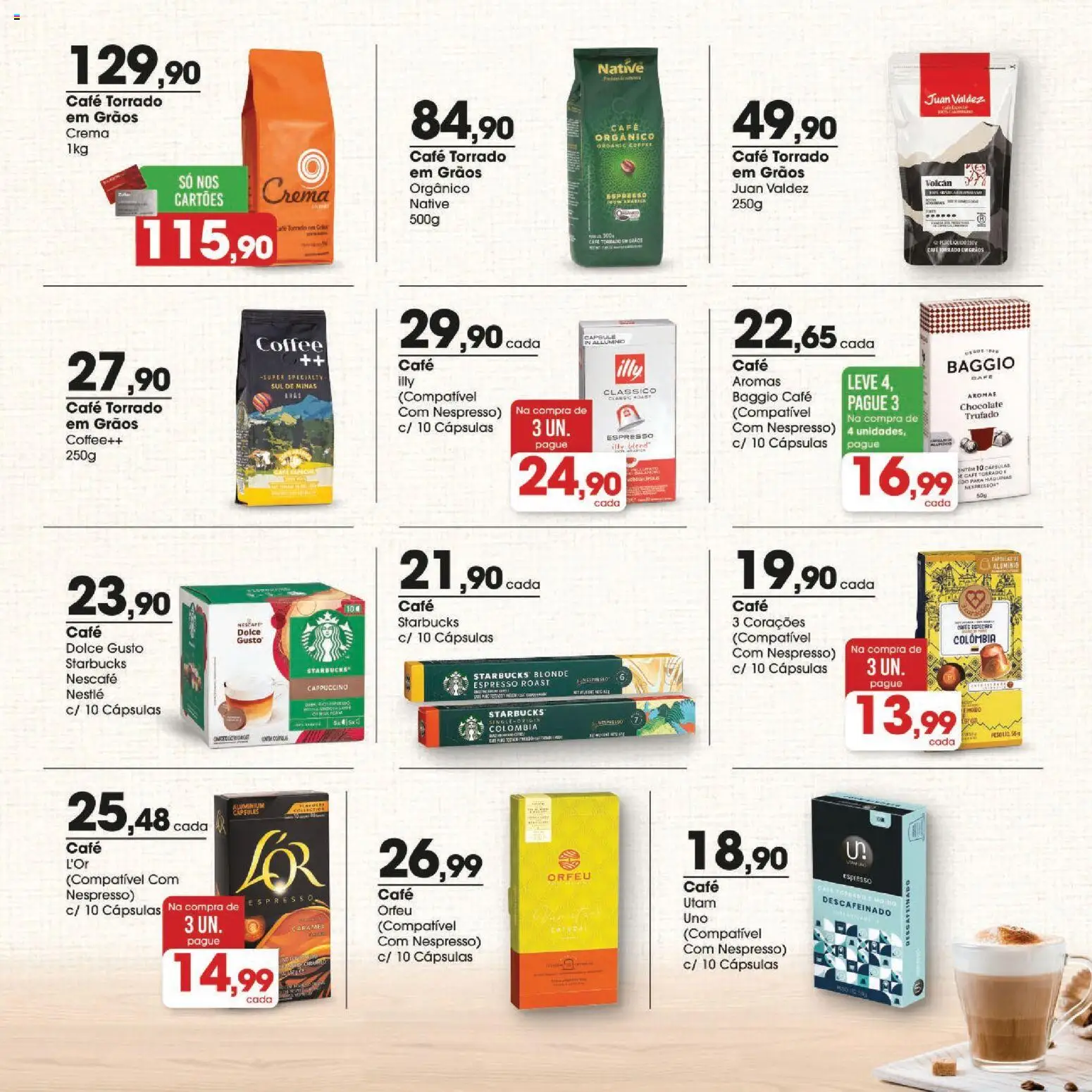 Zaffari Folheto - válido de 24/07/2026 | Página: 5 | Produtos: Grade, Café, Chocolate