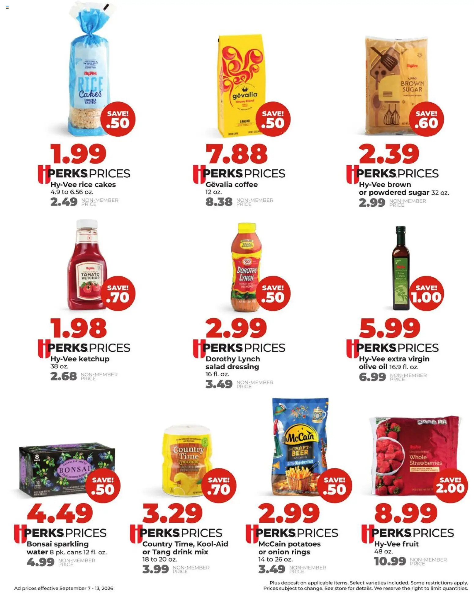 HyVee Weekly Ad - valid from 09/07/2026 | Page: 6 | Products: Olive oil, Ketchup, Salad, Onion