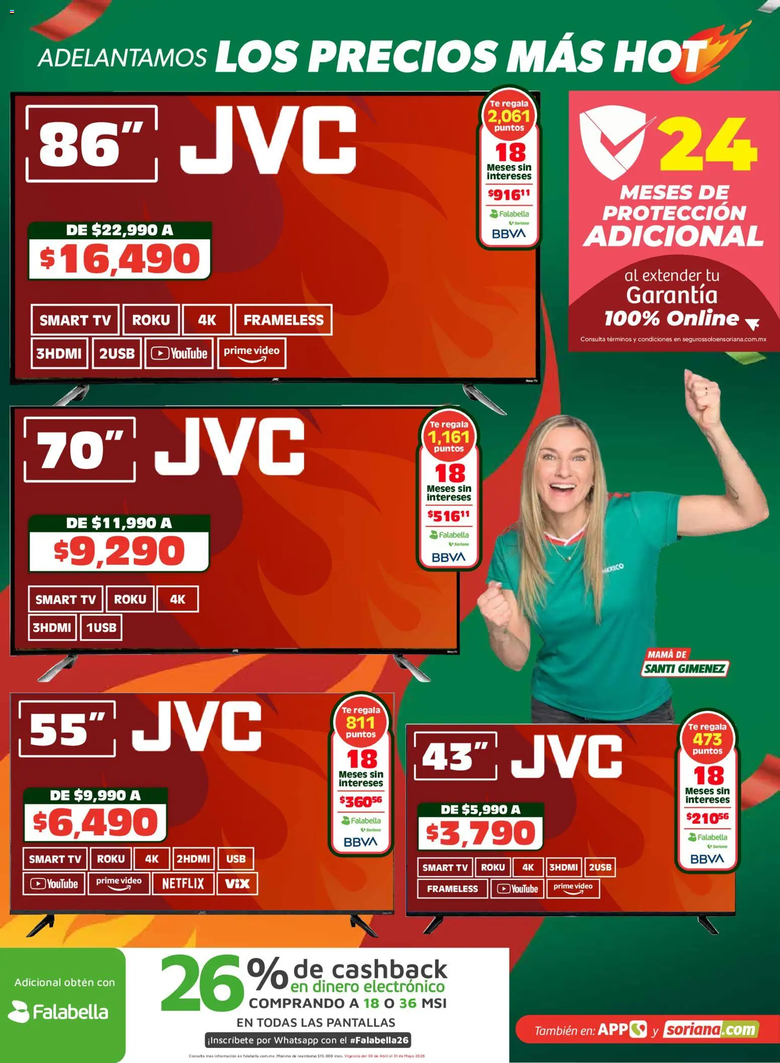Nuevas ofertas de Soriana válidas en toda la República Mexicana desde el 14.05.2026. ¡Encuentra las mejores ofertas en Soriana Adelantamos los precios más hot Híper Nacional! | Página: 3 | Productos: Pantallas, Té, Video