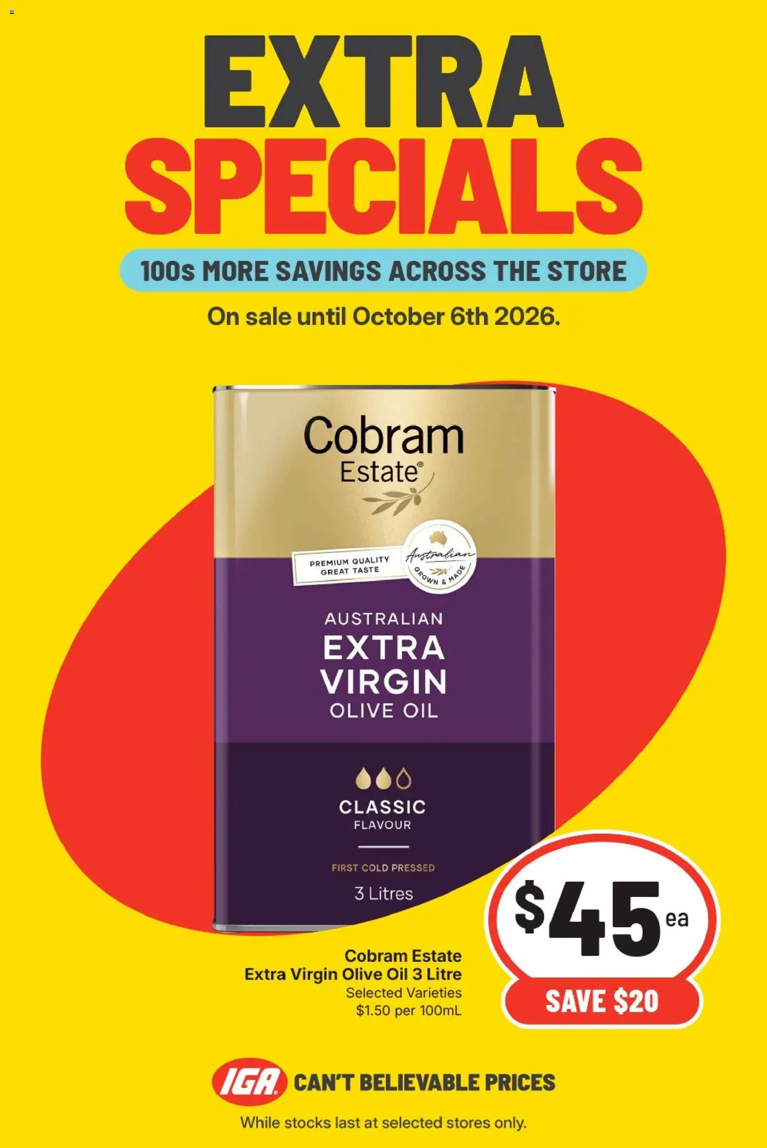 IGA catalogue - valid from 30/09/2026 | Page: 3 | Products: Oil, Olive oil, Extra virgin olive oil
