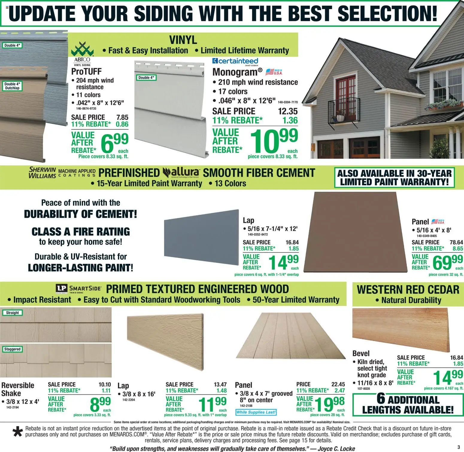 Menards Weekly Ad - valid from 08/13/2026 | Page: 4 | Products: Cement, Safe