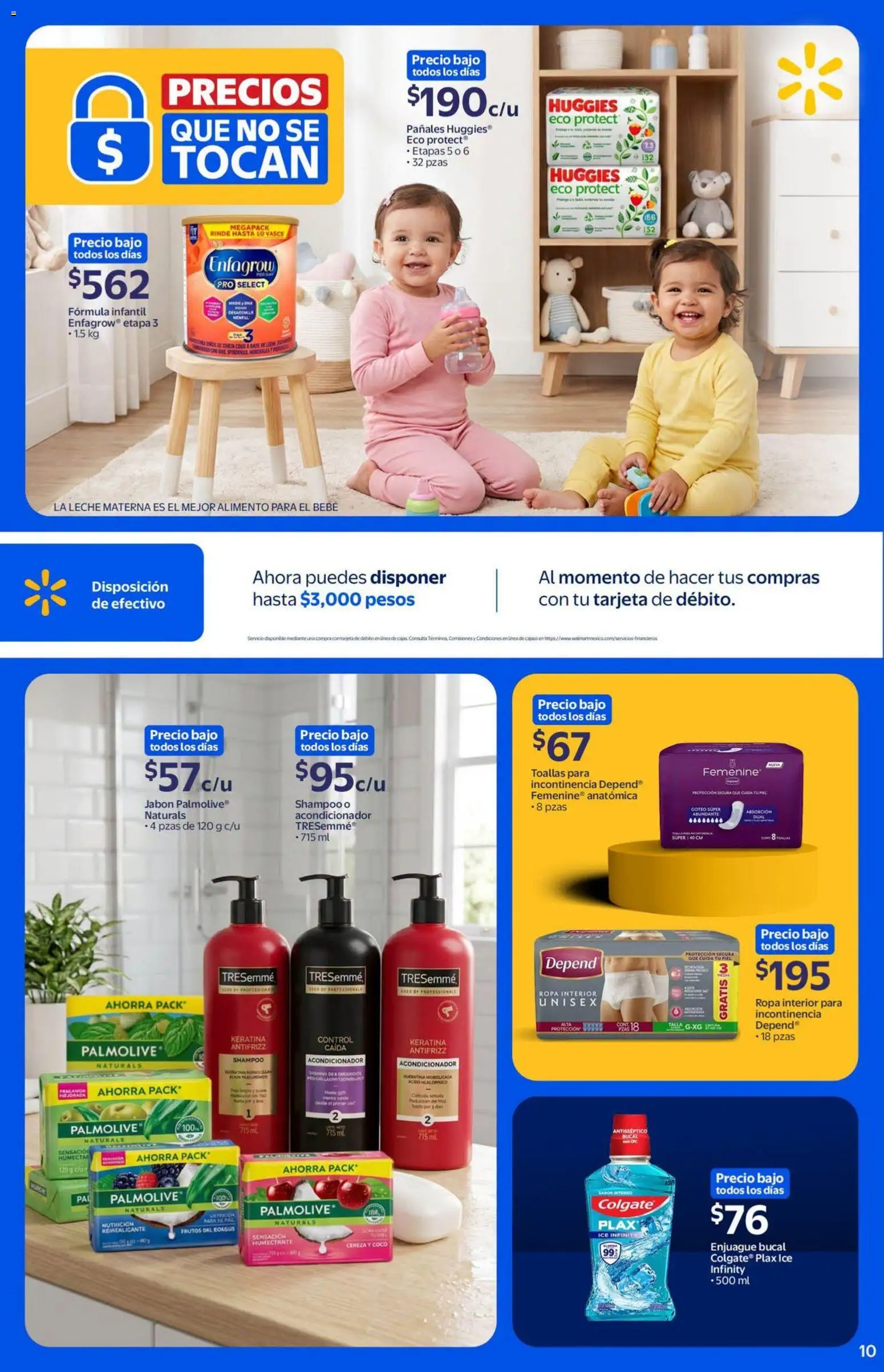 Nuevas ofertas de Walmart válidas en toda la República Mexicana desde el 20/08/2026. ¡Encuentra las mejores ofertas en Walmart folleto! | Página: 10 | Productos: Leche, Shampoo, Ropa, Toallas