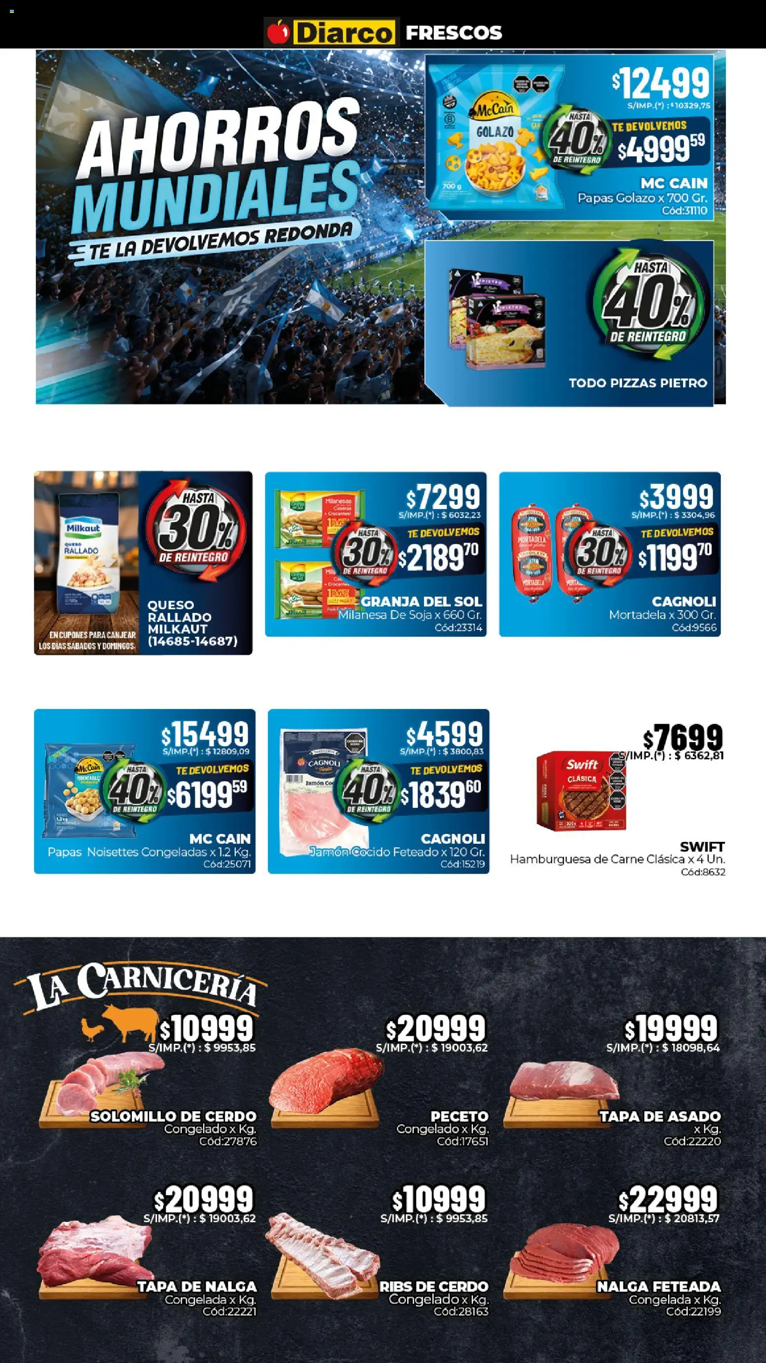 Diarco ofertas │ válido desde el 08.06.2026 | Página: 9 | Productos: Milanesa, Jamón cocido, Cerdo, Té