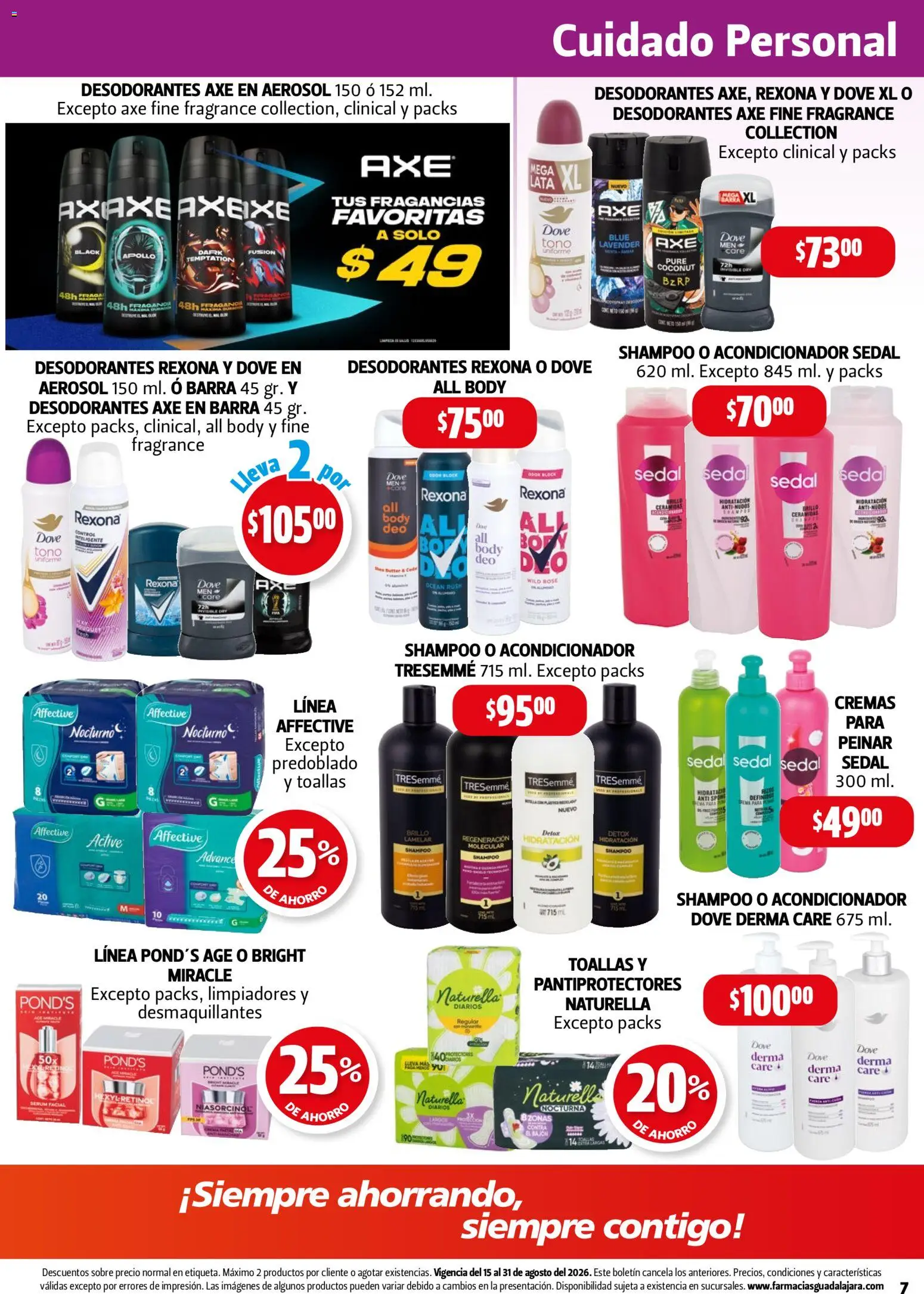 Nuevas ofertas de Farmacia Guadalajara válidas en toda la República Mexicana desde el 15/08/2026. ¡Encuentra las mejores ofertas en Farmacia Guadalajara catálogo! | Página: 7 | Productos: Serum, Shampoo, Body, Acondicionador