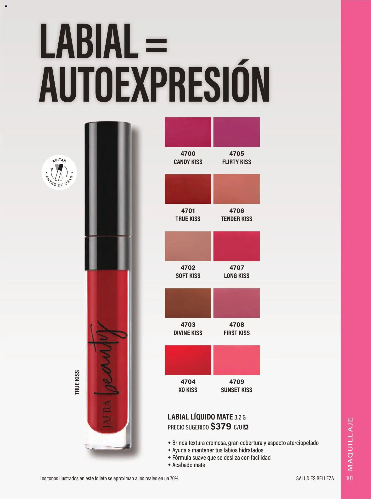 Nuevas ofertas de JAFRA válidas en toda la República Mexicana desde el 01/07/2026. ¡Encuentra las mejores ofertas en JAFRA catálogo Organizador de Ventas! | Página: 101 | Productos: Mate, Maquillaje