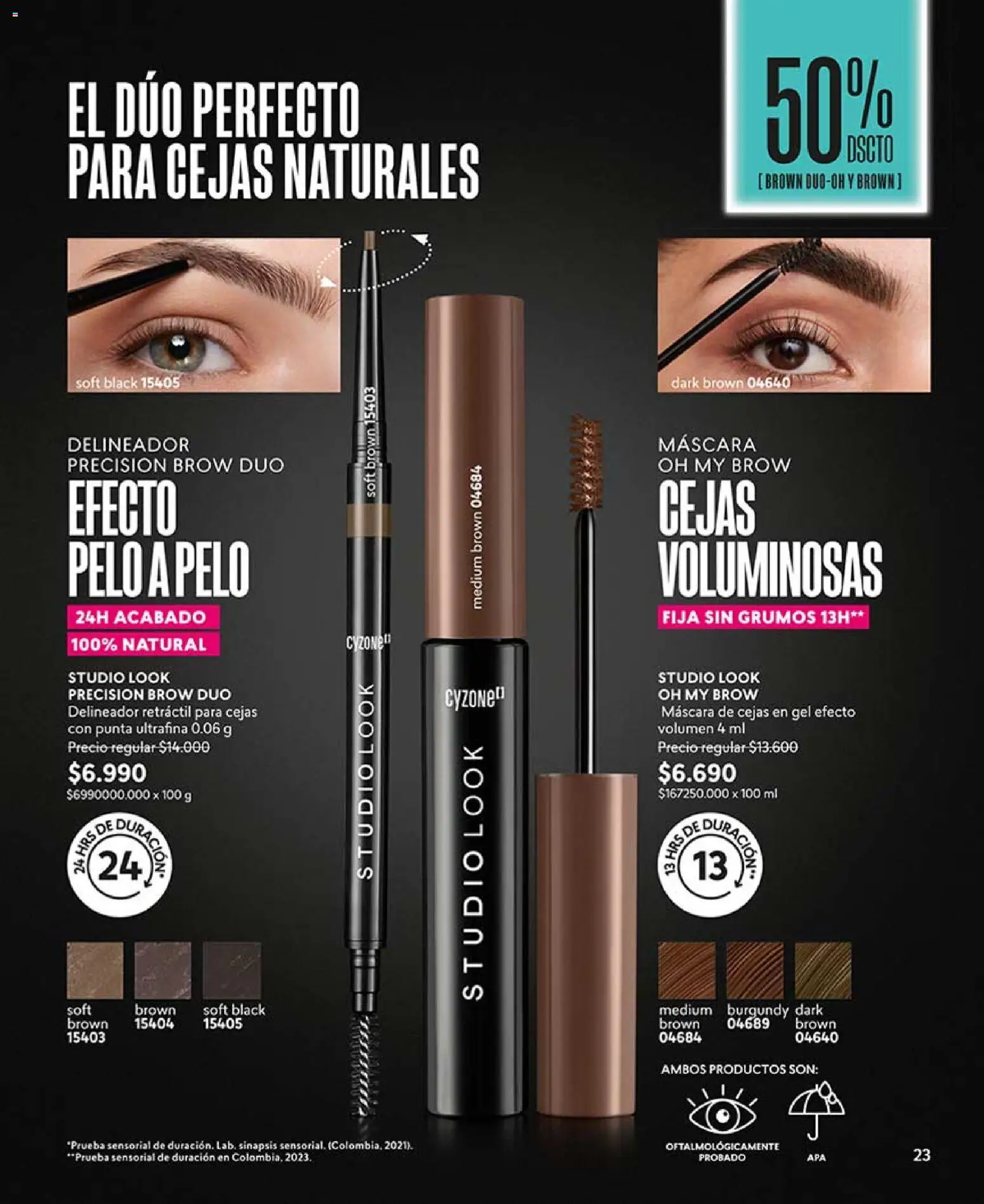 Catálogo CyZone Campaña 6 │ válido desde el 31.03.2026 | Página: 23 | Productos: Máscara, Delineador
