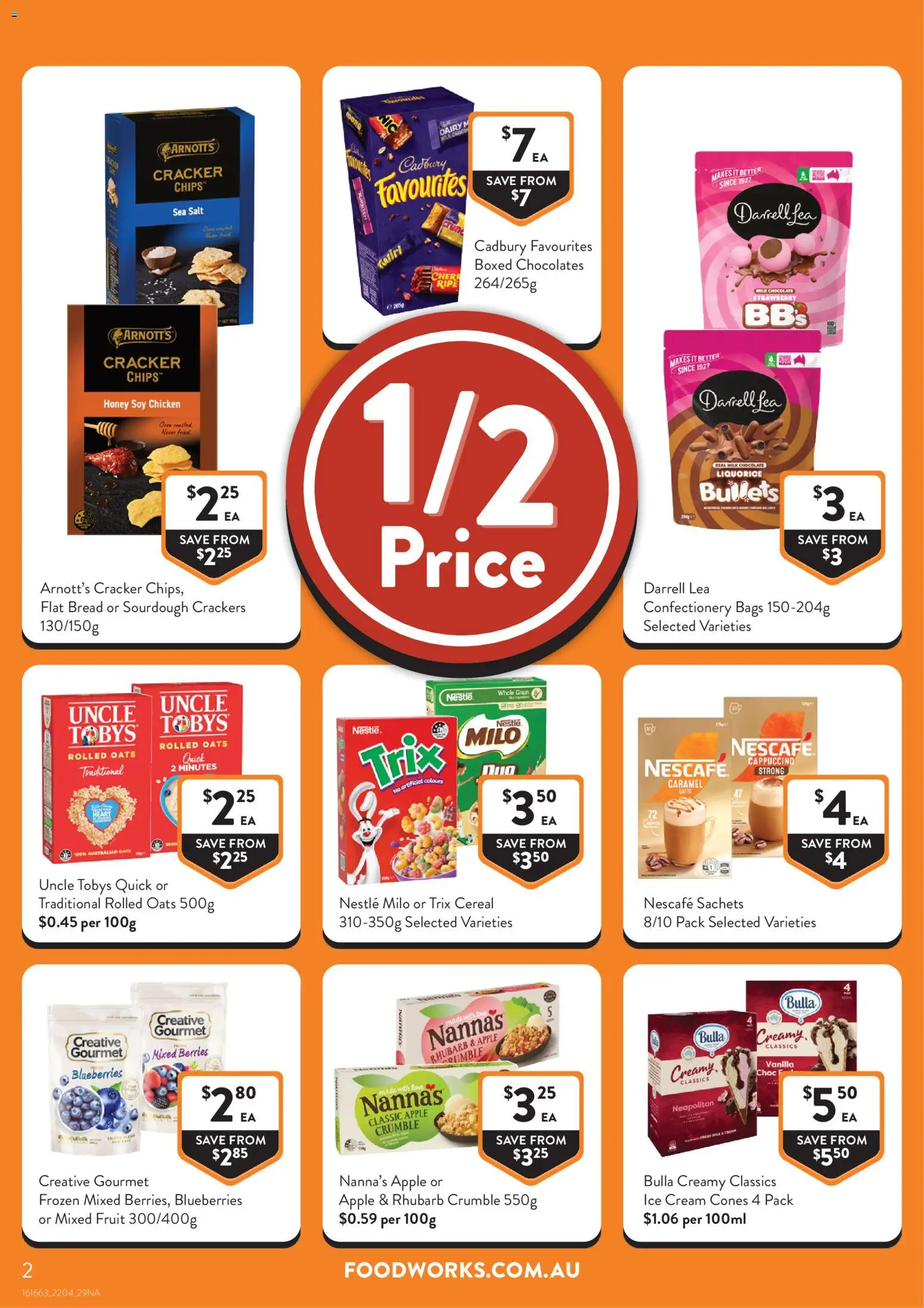 Foodworks catalogue - valid from 22.04.2026 | Page: 2 | Products: Bread, Honey, Ice cream, Salt