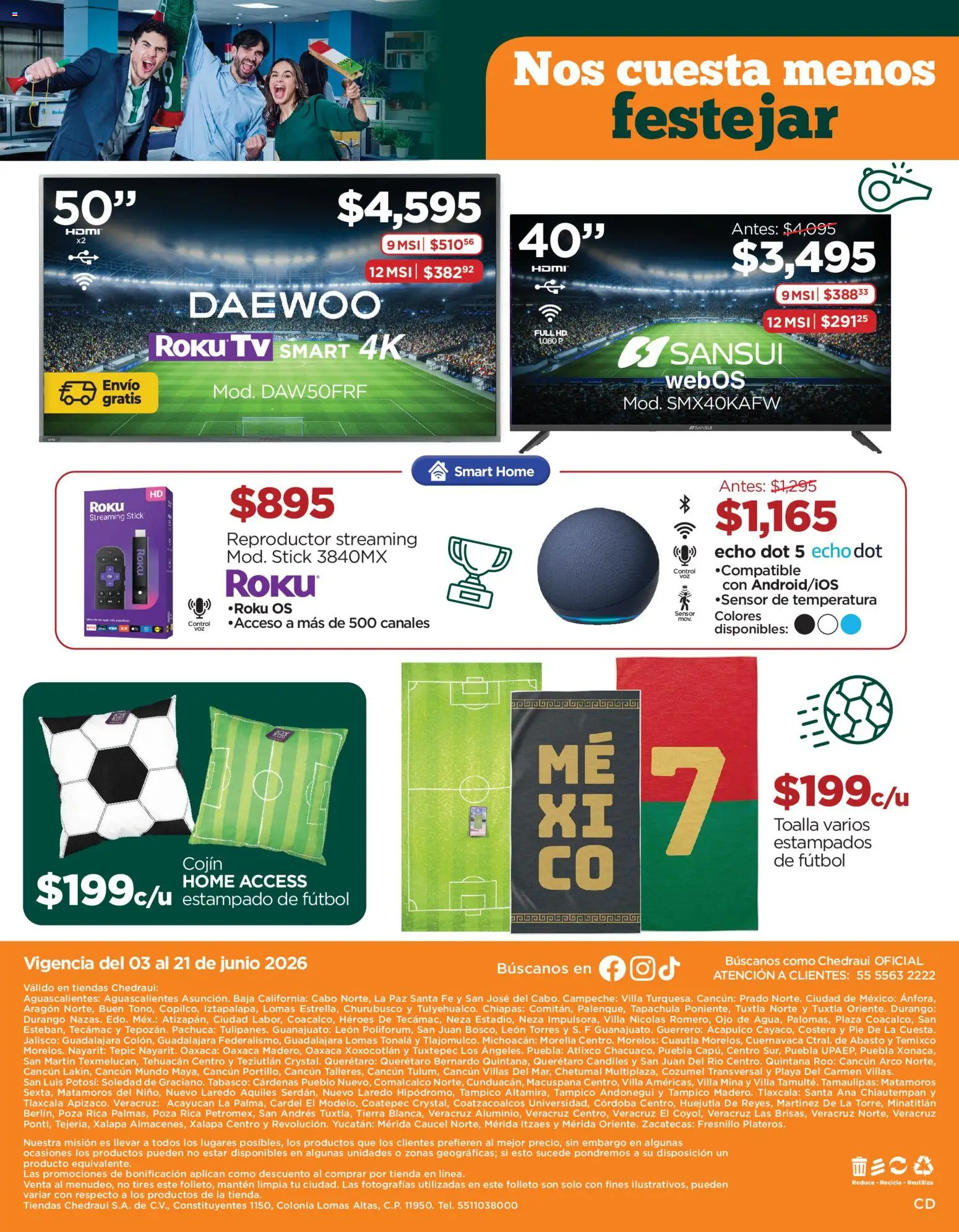 Nuevas ofertas de Chedraui válidas en toda la República Mexicana desde el 03.06.2026. ¡Encuentra las mejores ofertas en Chedraui folleto Todo para el mejor papá! | Página: 16 | Productos: Reproductor, Toalla
