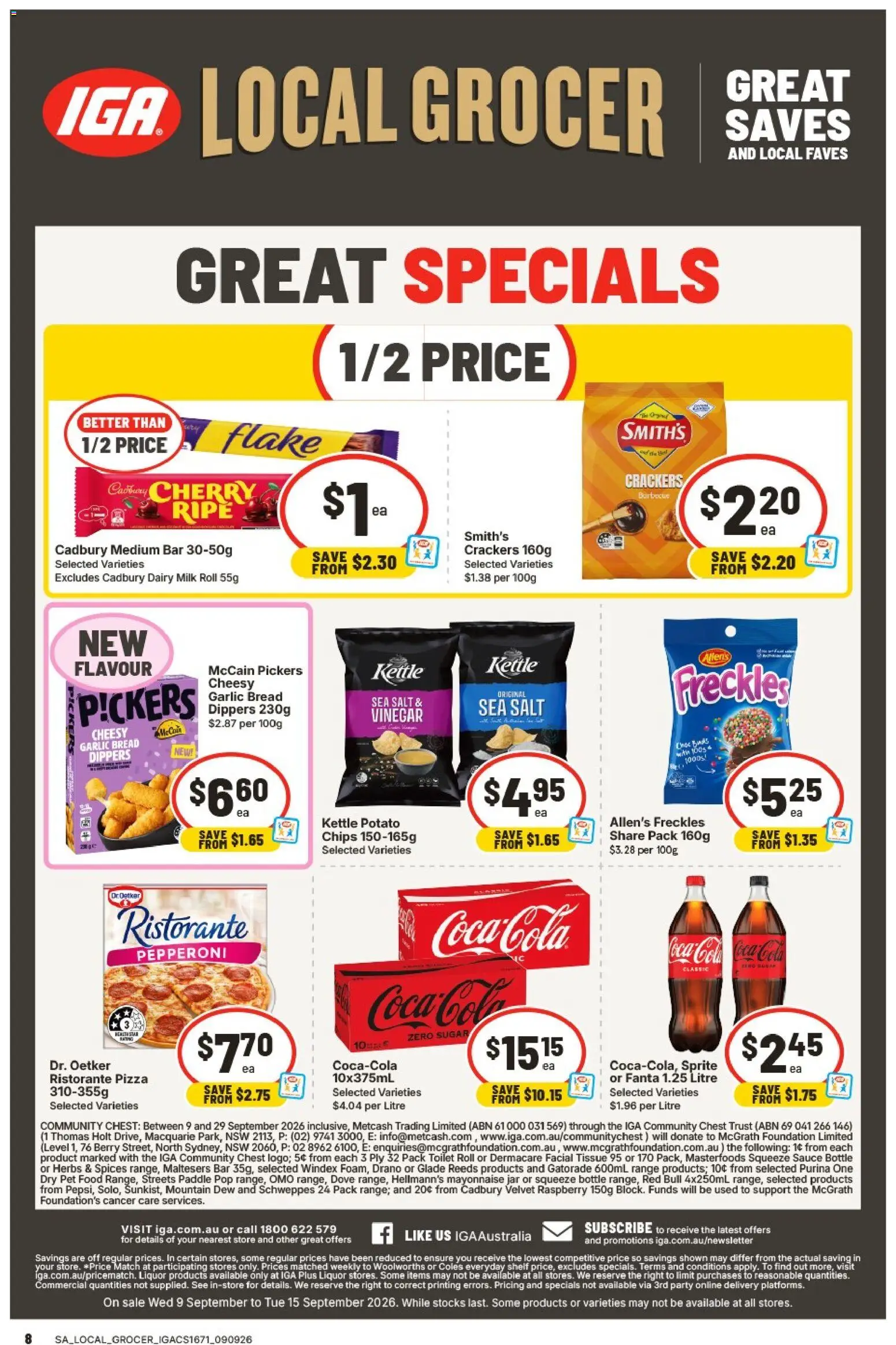 IGA catalogue - valid from 09/09/2026 | Page: 2 | Products: Crackers, Dairy, Herbs, Sprite