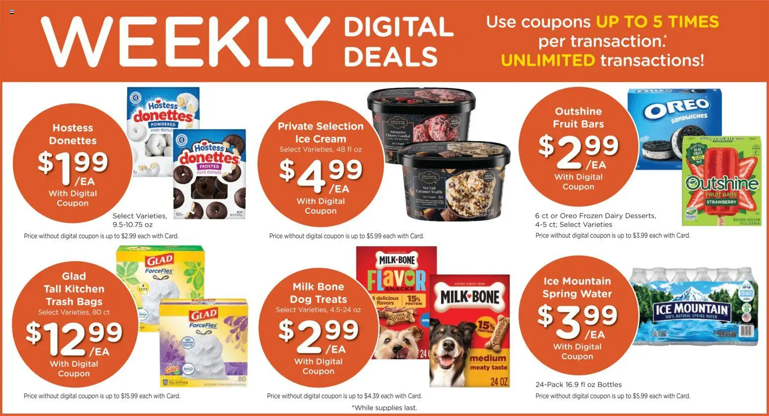 Mariano's Weekly Ad - valid from 08/12/2026 | Page: 5 | Products: Milk, Ice cream, Water, Fruit