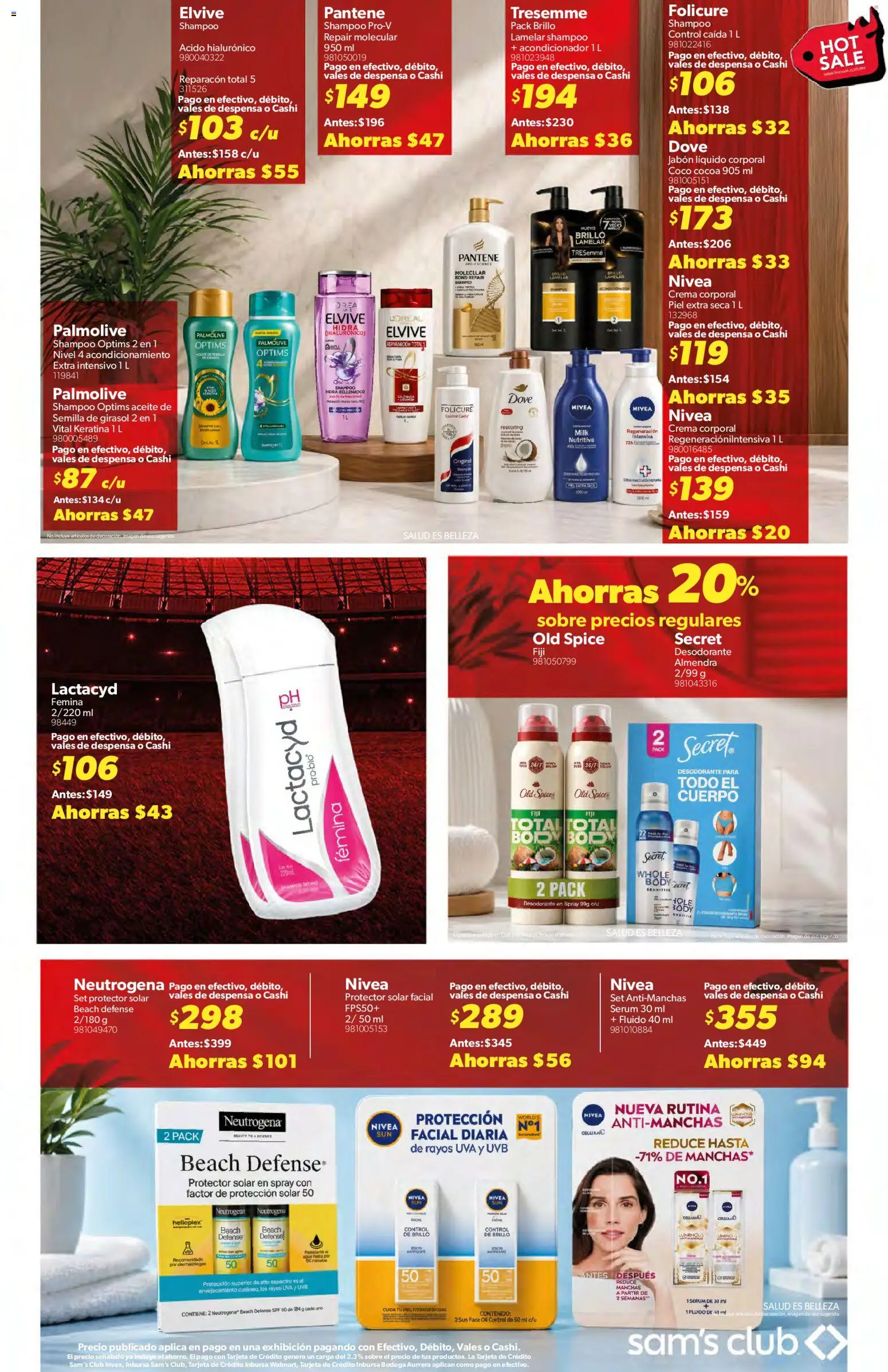 Nuevas ofertas de Sam's Club válidas en toda la República Mexicana desde el 25.05.2026. ¡Encuentra las mejores ofertas en Sam's Club Hot Sale! | Página: 23 | Productos: Serum, Aceite, Uva, Crema corporal