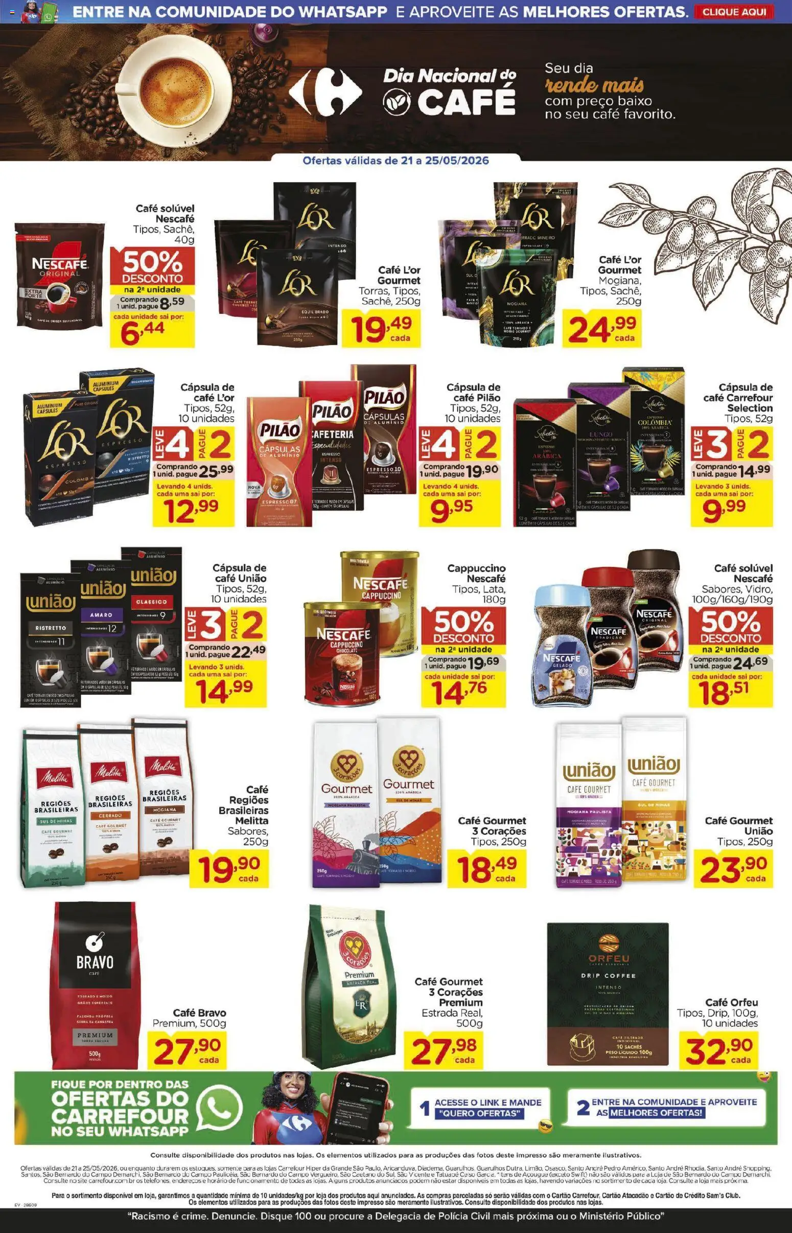 Carrefour Folheto - válido de 21.05.2026 | Página: 2 | Produtos: Cápsula de café, Café, Baixo, Café solúvel