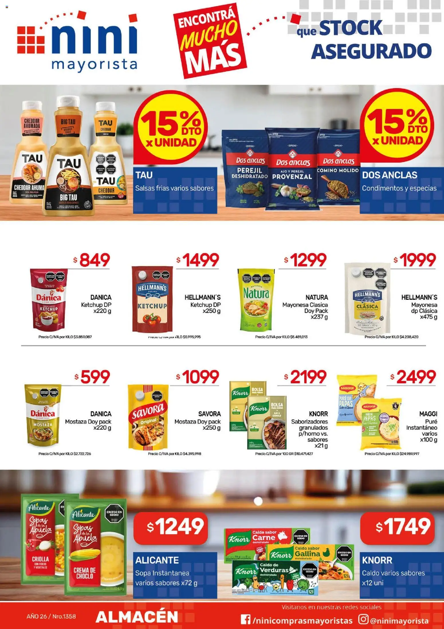 NINI Mayorista ofertas │ válido desde el 04.05.2026 | Página: 22 | Productos: Bolsa, Ketchup, Sopa, Provenzal