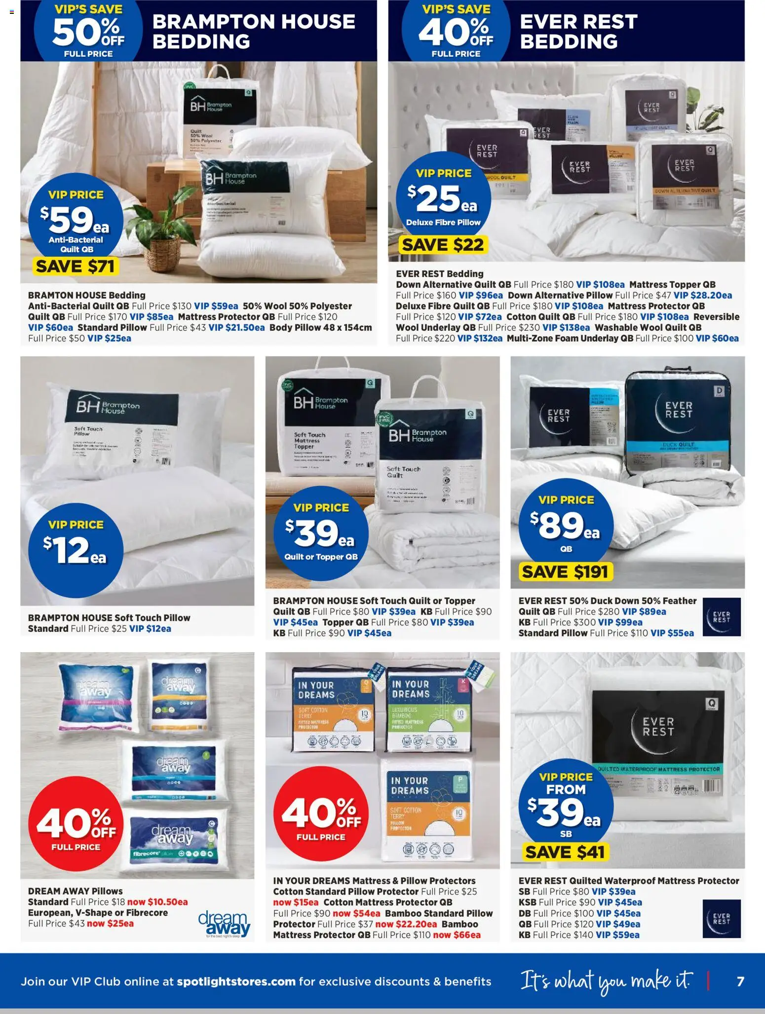 Spotlight catalogue - valid from 02/09/2026 | Page: 7 | Products: Duck, Mattress topper, Mattress, Pillow