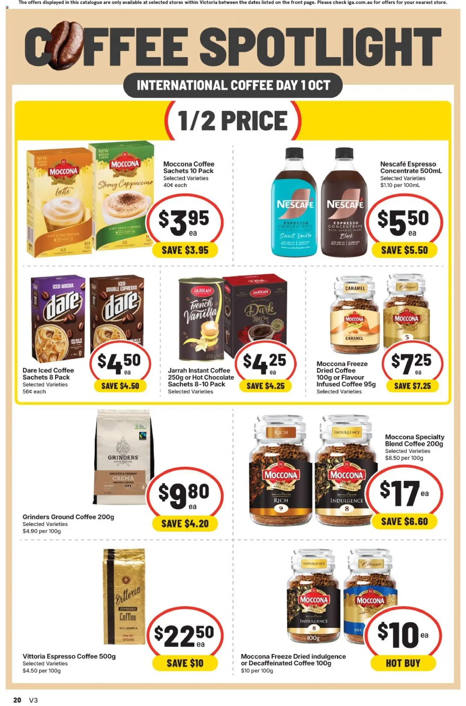 IGA catalogue - valid from 30/09/2026 | Page: 26 | Products: Sachets, Hot chocolate, Cappuccino, Instant coffee