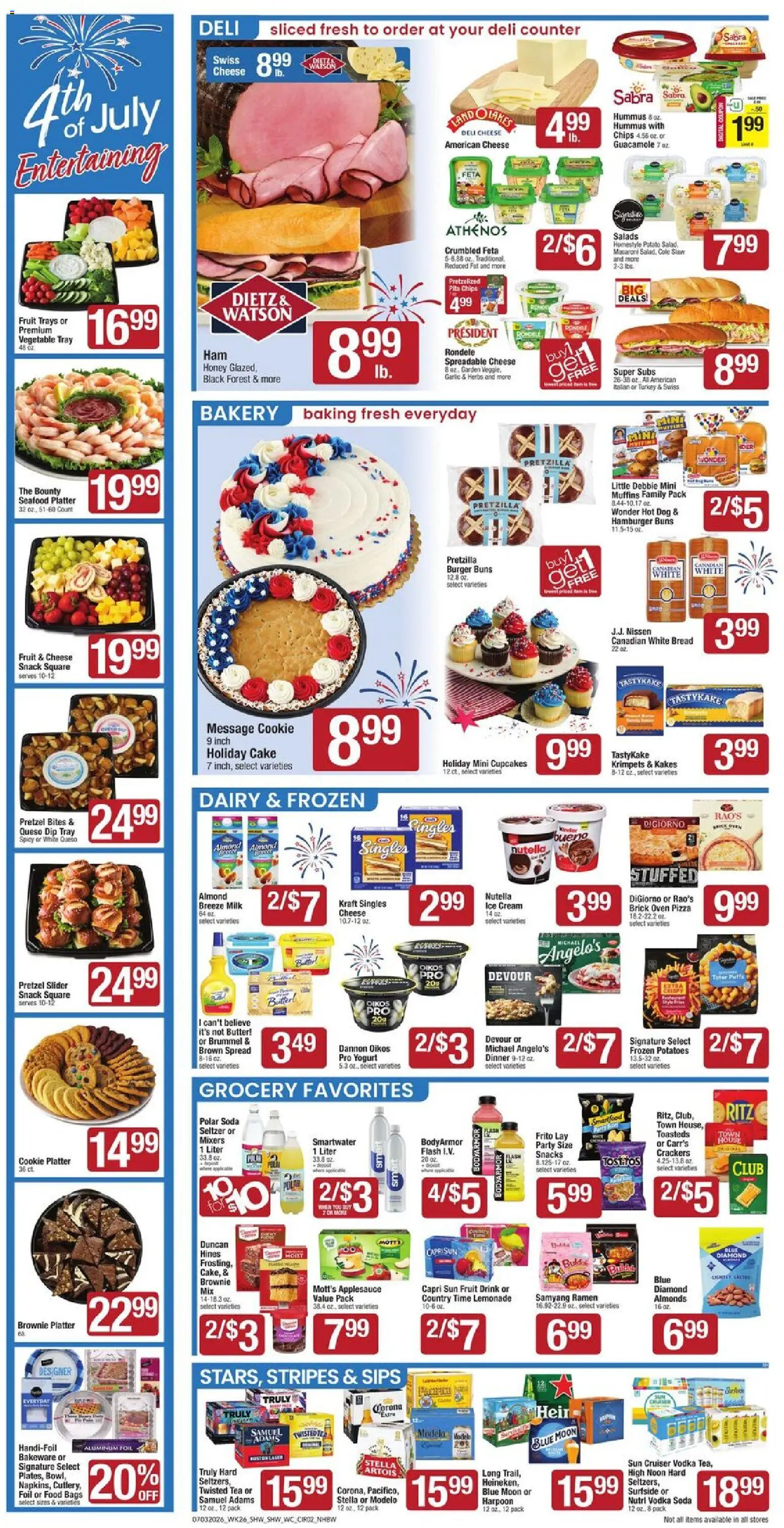 Shaw's Weekly Ad - NH - valid from 07/03/2026 | Page: 2 | Products: Pizza, Cream, Ice cream, Potatoes