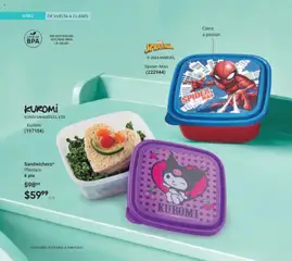 Vista previa de Sandwichera* Plástico., Sandwichera de plástico con diseño de Kuromi., nuevo folleto de la tienda, válido en México a partir del 10/07/2026 | Página: 18 | Productos: Sandwichera, Contenedor