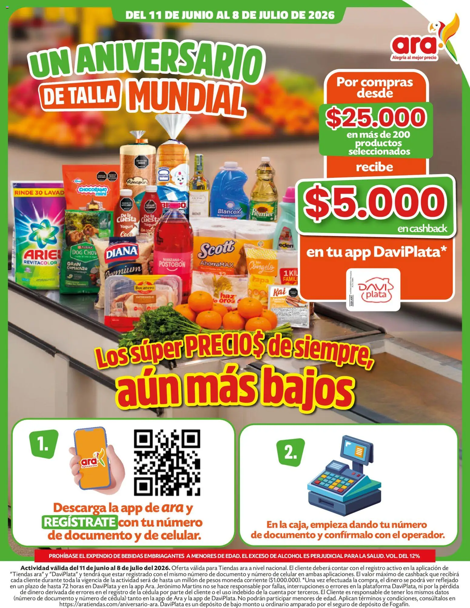Ara revista - valida desde el 11/06/2026 | Página: 1 | Productos: Yogurt, Papa, Tintura