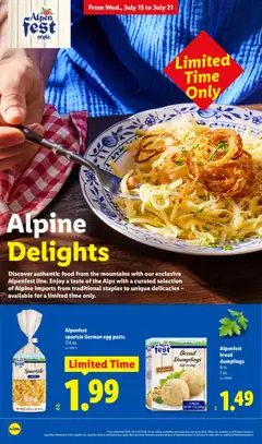 Preview of Lidl weekly ads valid from 07/15/2026 | Page: 6 | Products: Bread, Pasta