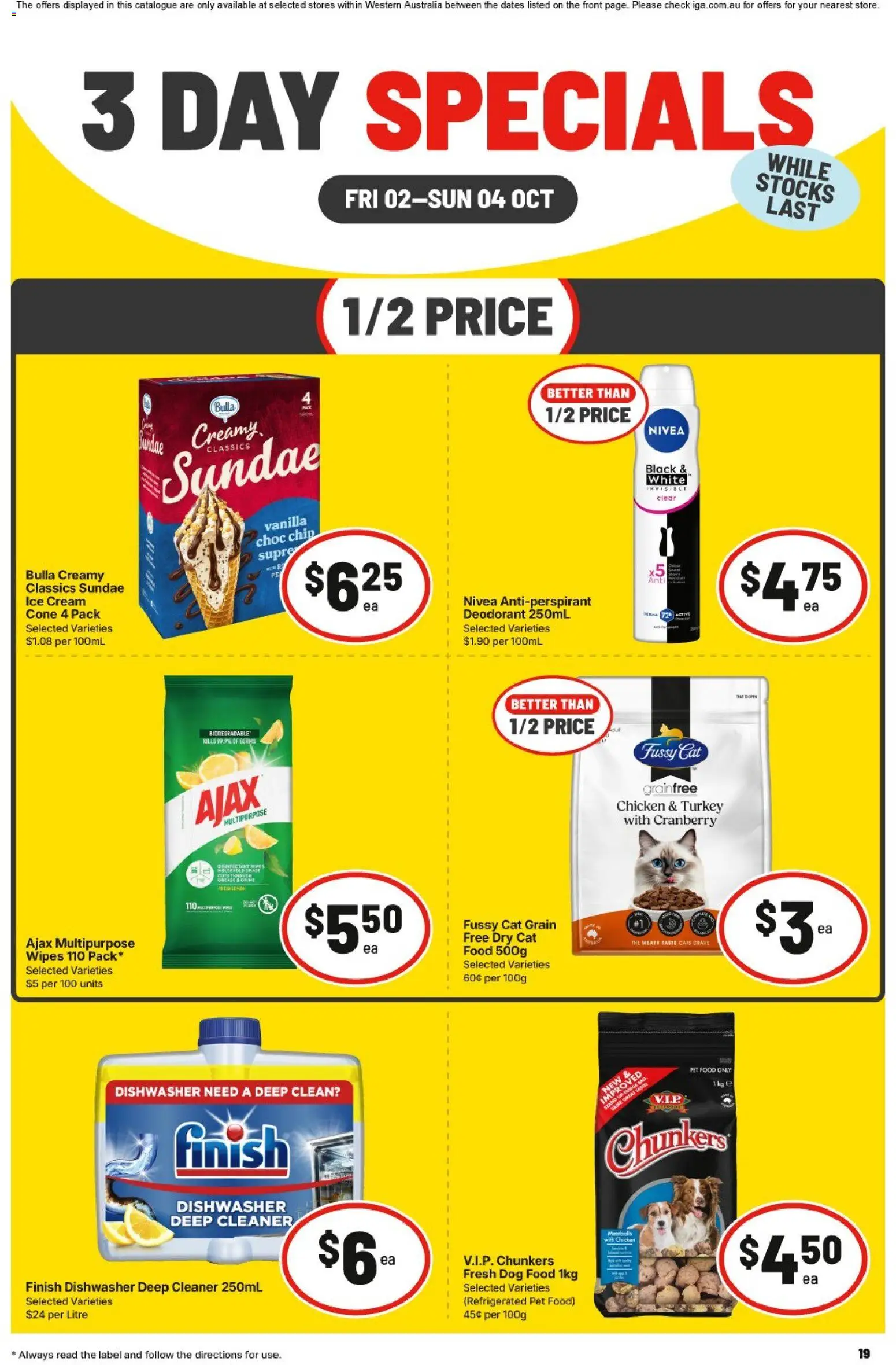 IGA catalogue - valid from 02/10/2026 | Page: 3 | Products: Deodorant, Antiperspirant, Multipurpose, Vanilla