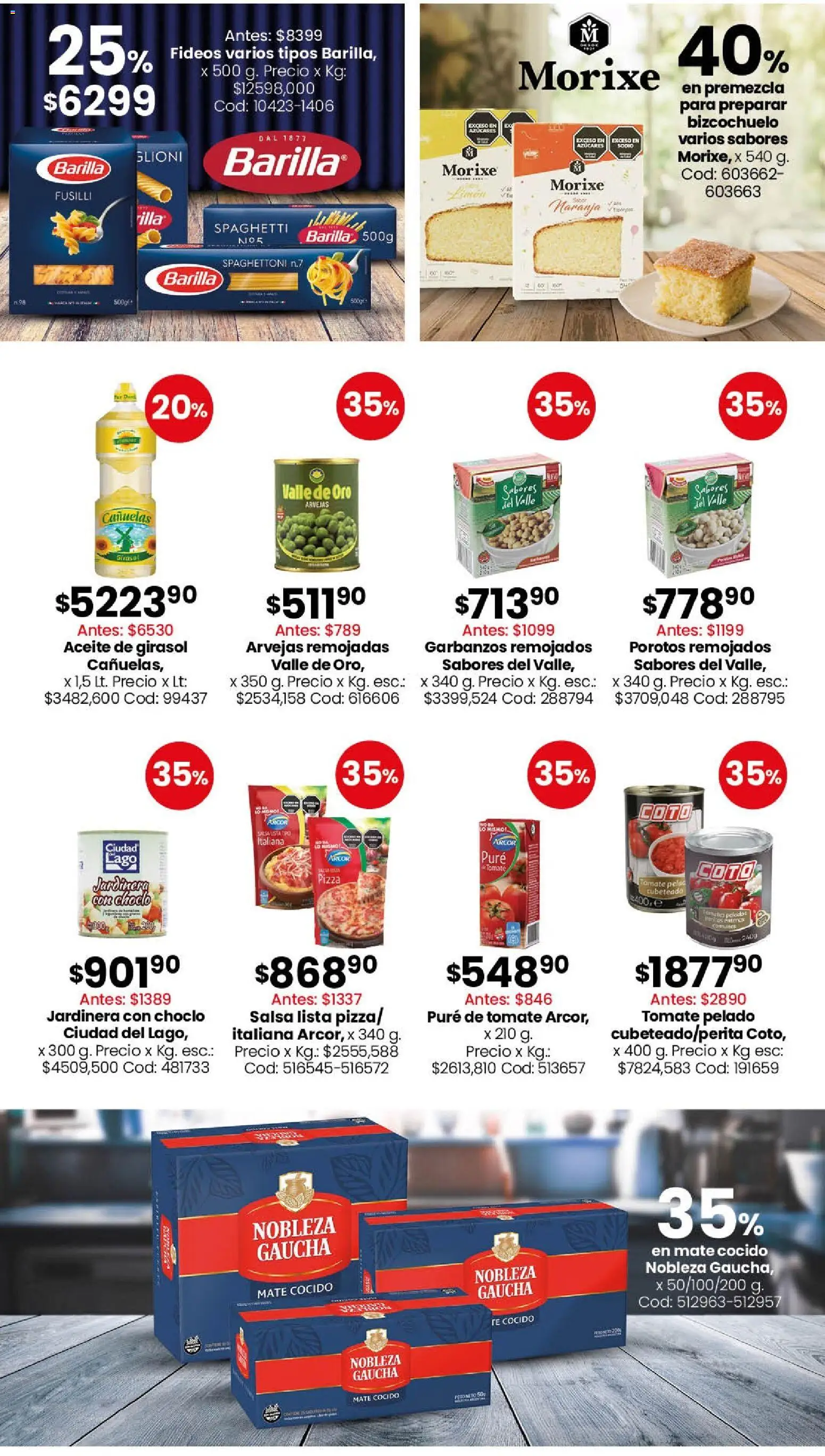 Coto - Almacén y bebidas │ válido desde el 01.06.2026 | Página: 3 | Productos: Garbanzos, Pizza, Fideos, Mate cocido