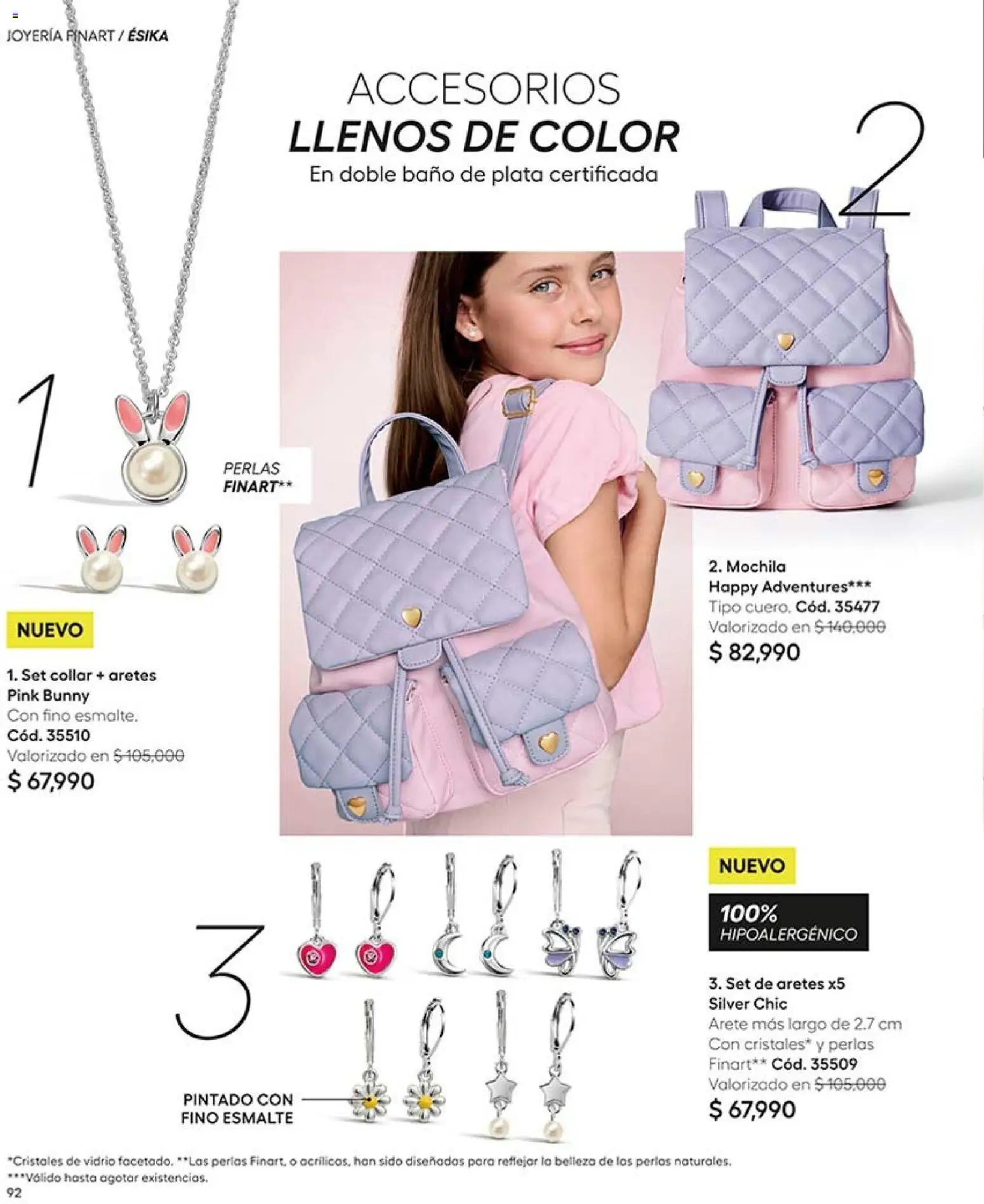 Ésika revista - valida desde el 07/09/2026 | Página: 94 | Productos: Mochila, Aretes, Baño, Collar