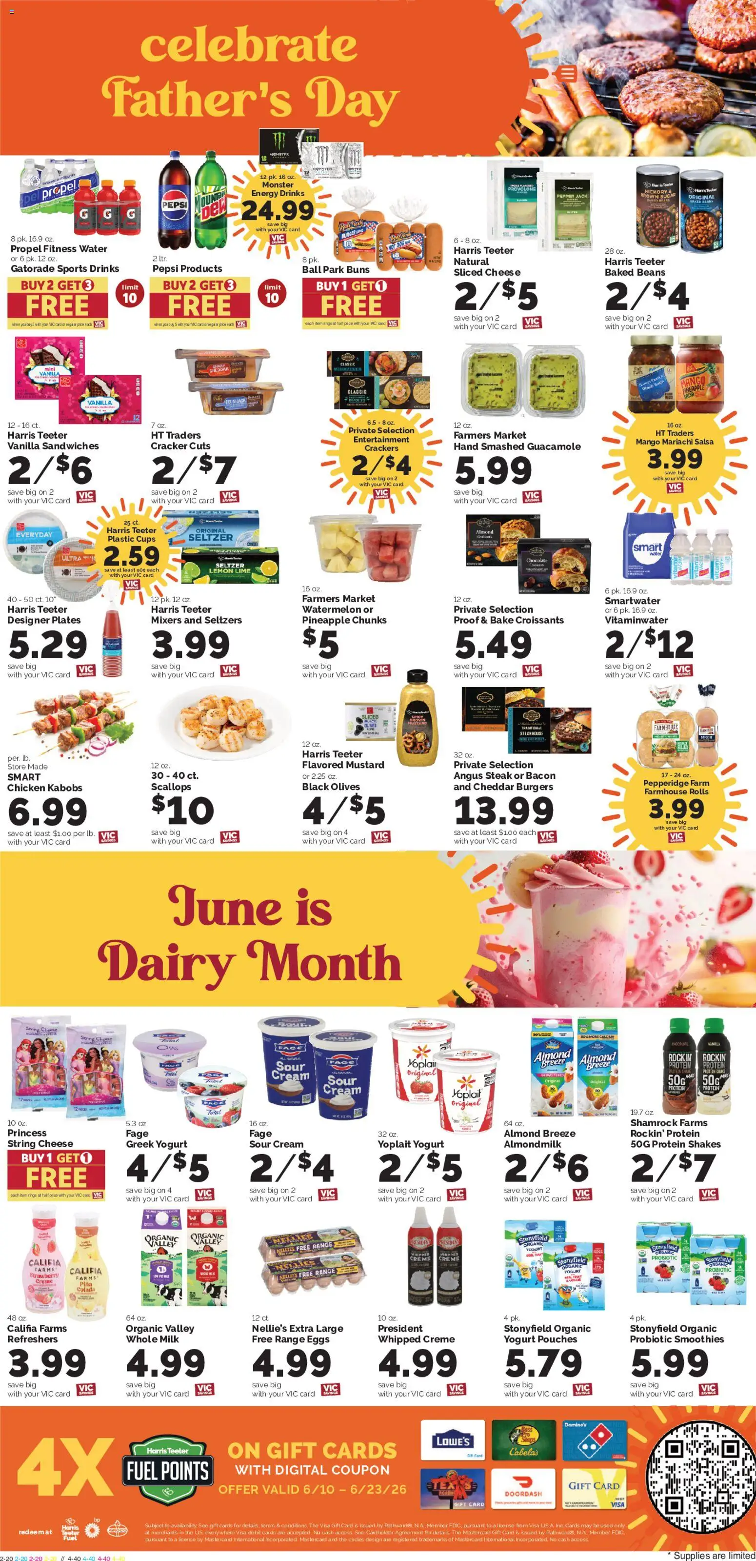 Harris Teeter Weekly Ad - SC - valid from 17.06.2026 | Page: 9 | Products: Milk, Eggs, Croissants, Lime