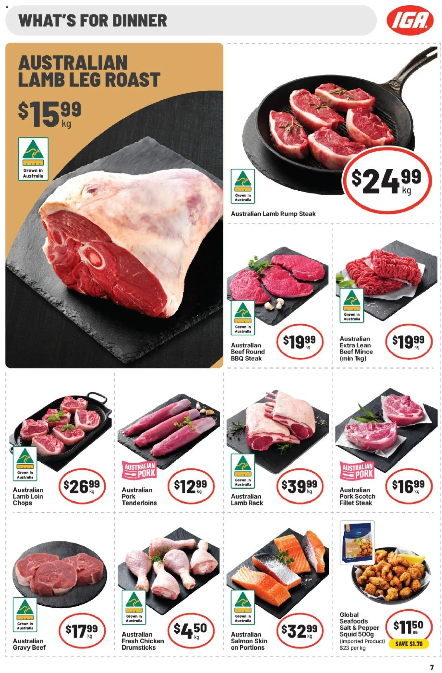 IGA catalogue - valid from 17.06.2026 | Page: 7 | Products: Pork, Steak, Salmon, Pepper