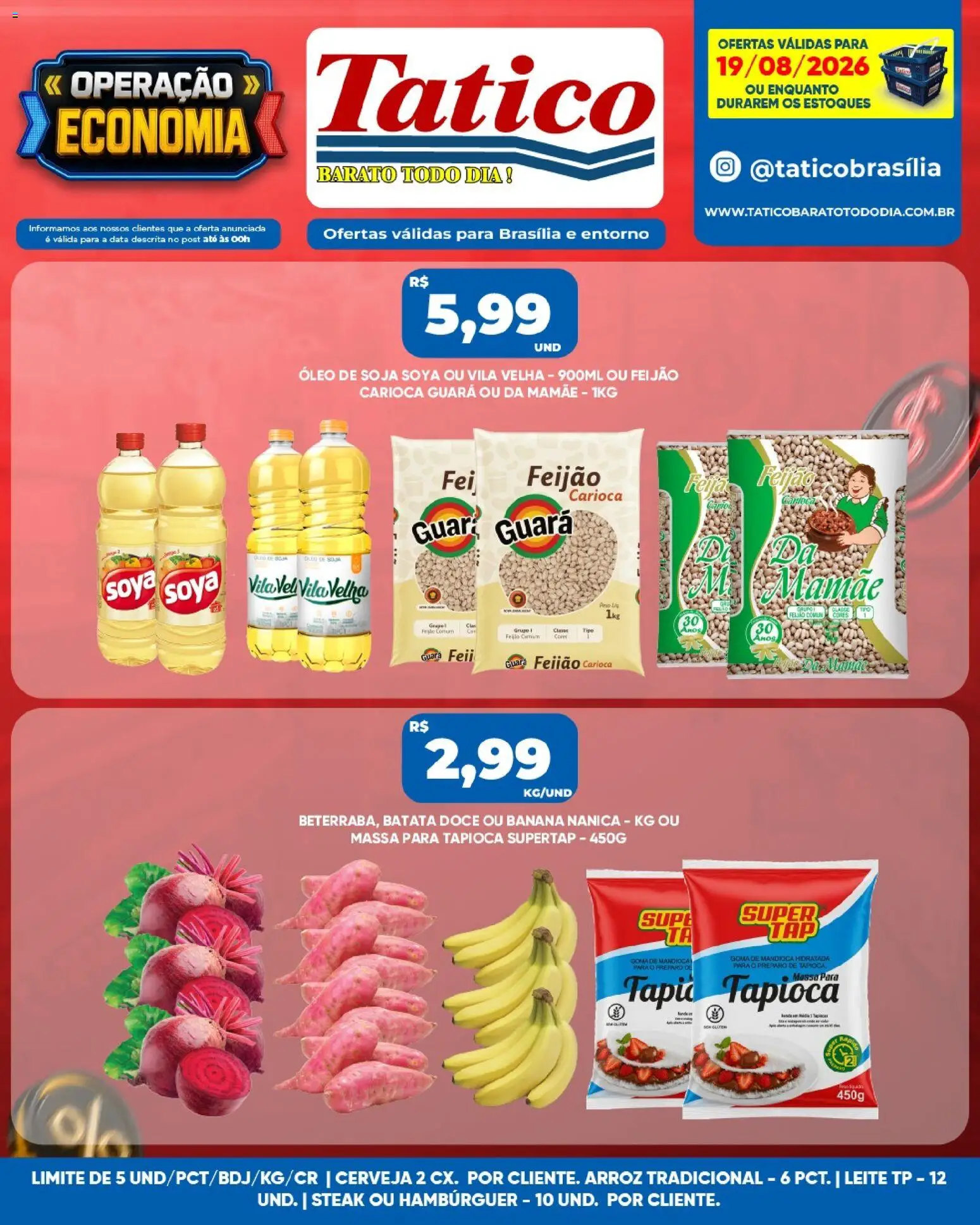 Tatico Folheto - válido de 19/08/2026 | Página: 2 | Produtos: Steak, Arroz, Doce, Batata