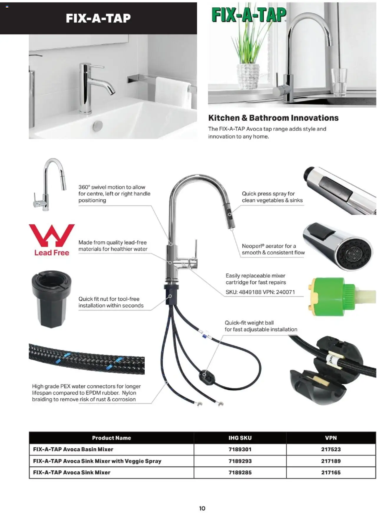 Mitre 10 catalogue - valid from 27.06.2025 | Page: 10 | Products: Sink, Tap, Mixer, Bathroom