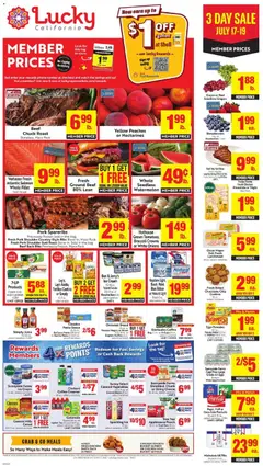 Preview of Lucky Supermarkets weekly ads valid from 07/15/2026