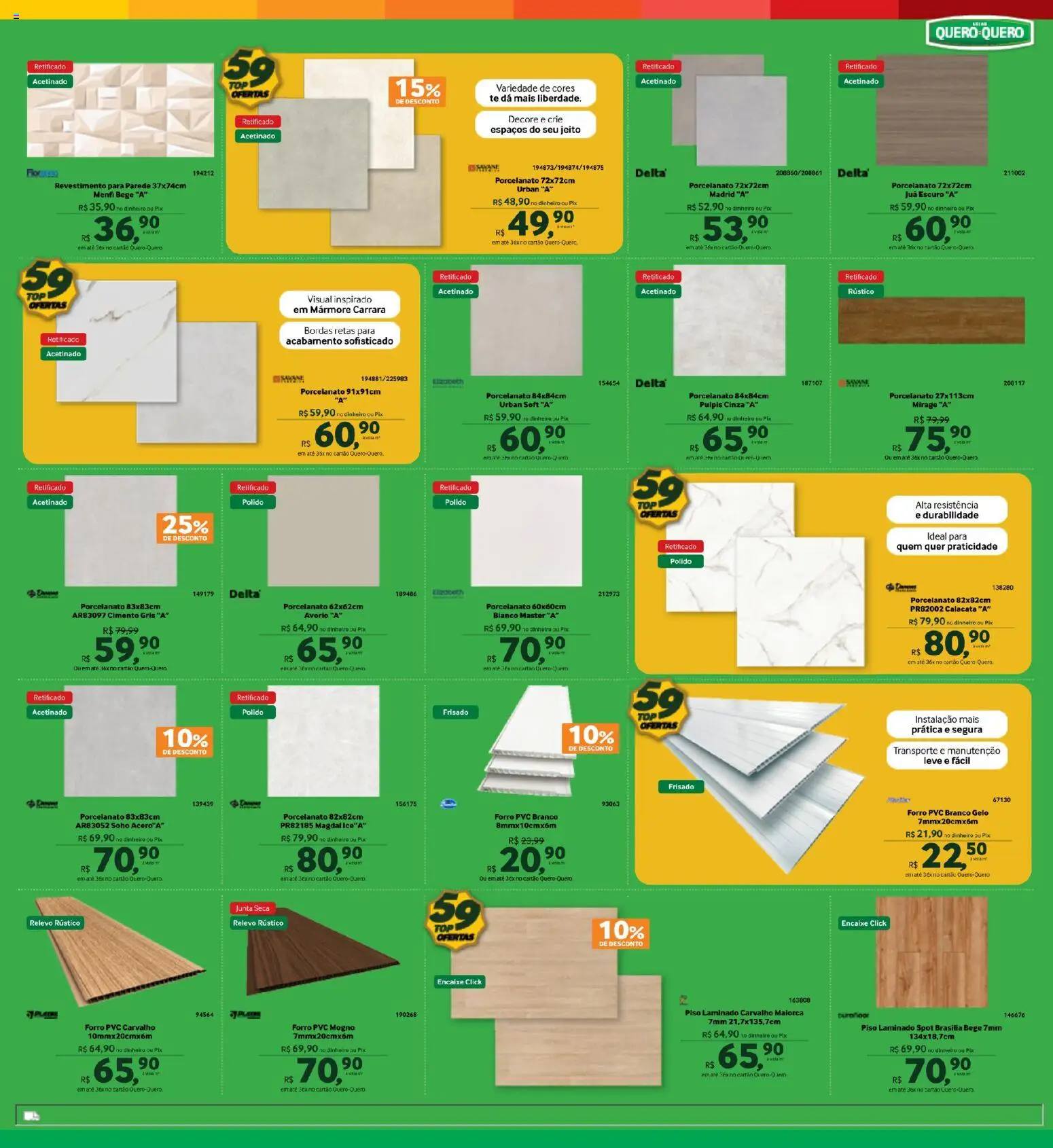 Lojas Quero-Quero Folheto - válido de 15/08/2026 | Página: 3 | Produtos: Gelo, Piso, Piso laminado, Porcelanato