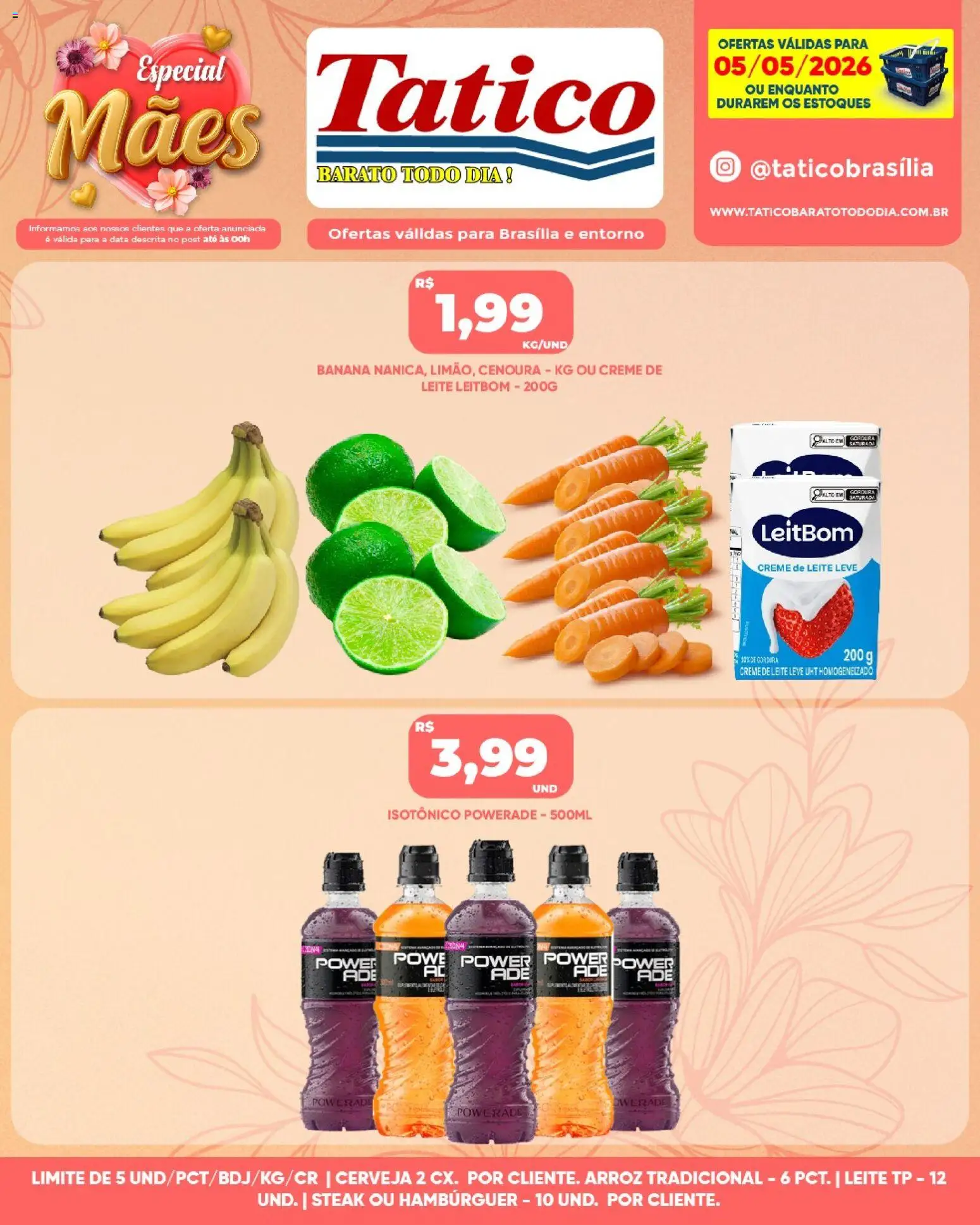 Tatico Folheto - válido de 06.05.2026 | Página: 18 | Produtos: Leite, Cerveja, Creme, Hambúrguer