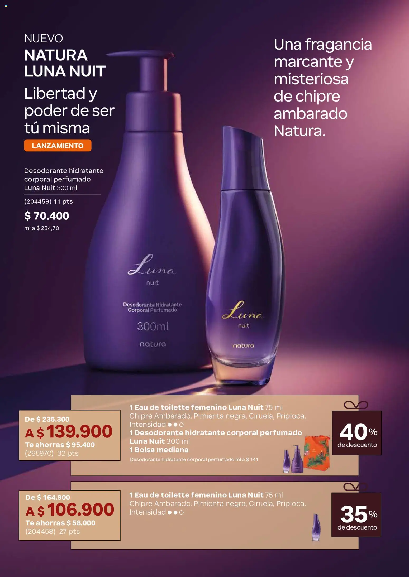 Natura revista - valida desde el 23/09/2026 | Página: 66 | Productos: Pimienta, Fragancia, Eau de toilette, Desodorante