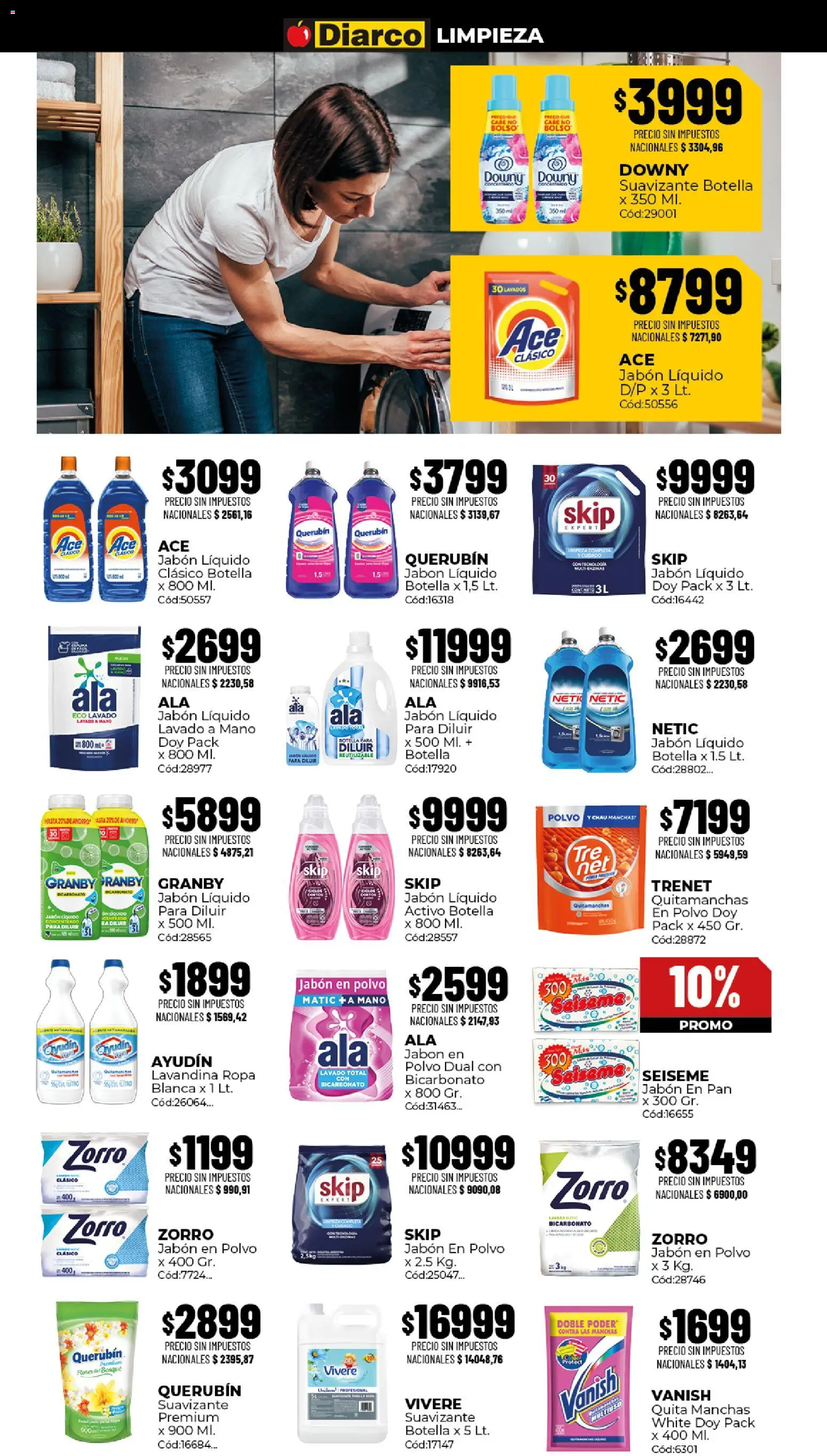 Diarco - Ofertas Sur │ válido desde el 03/08/2026 | Página: 17 | Productos: Lavandina, Polvo, Jabón en polvo, Suavizante