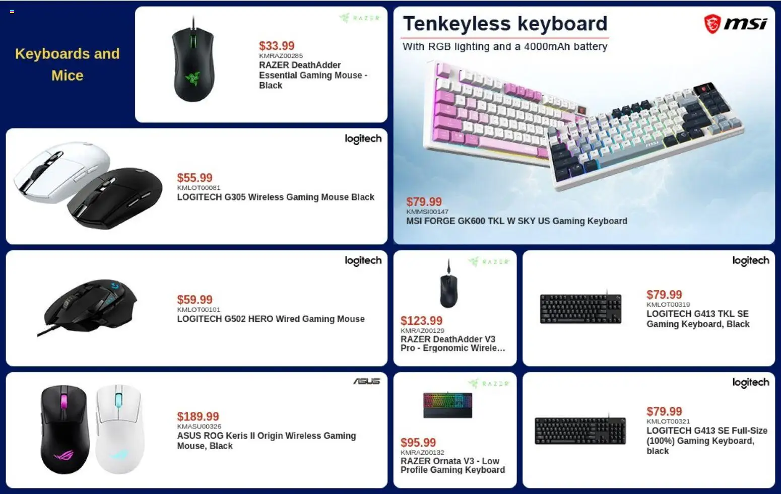 Canada Computers flyer valid from Sep 18, 2026 | Page: 6 | Products: Mouse, Keyboard, Lighting, Battery