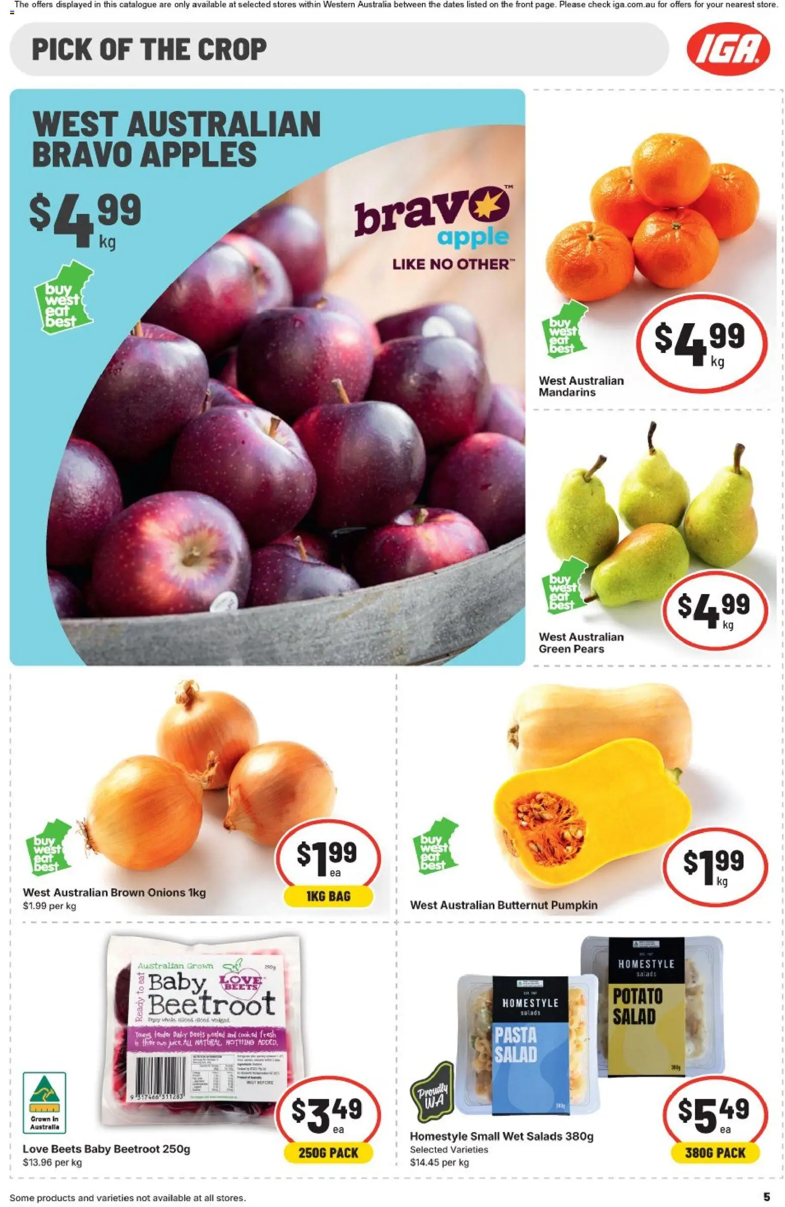 IGA catalogue - valid from 15/07/2026 | Page: 6 | Products: Pasta, Mandarins, Onions, Pumpkin
