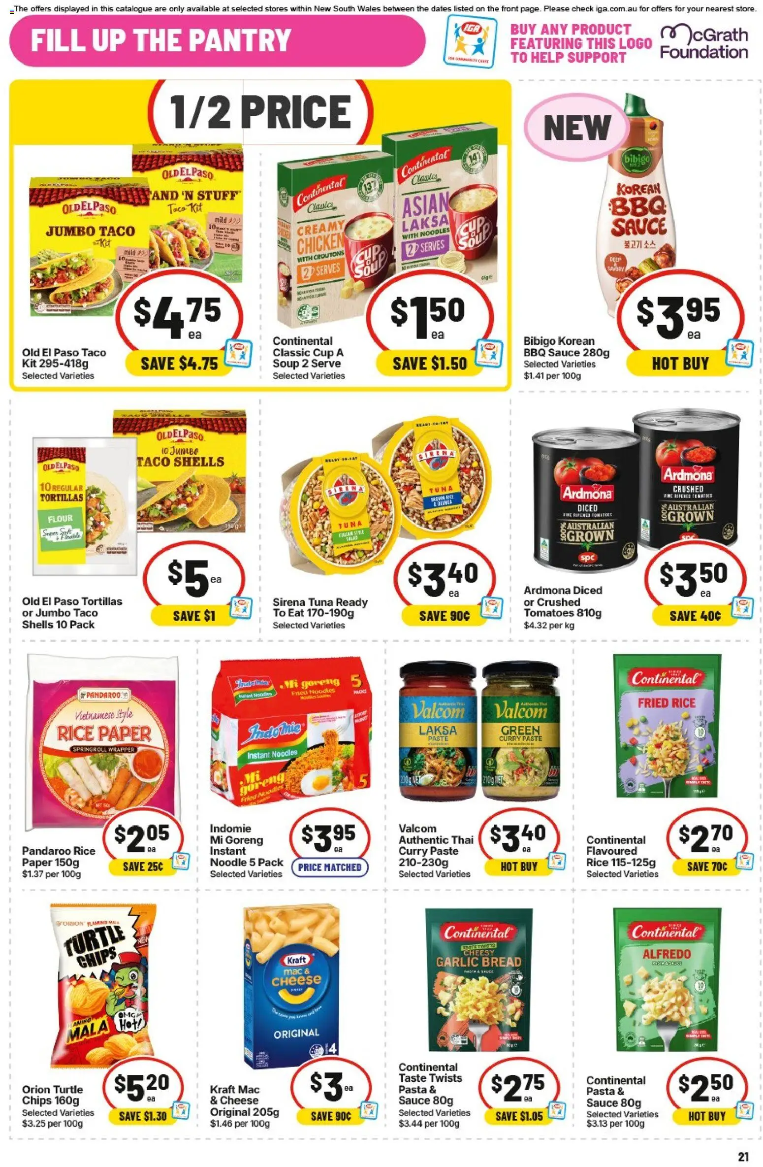 IGA catalogue - valid from 09/09/2026 | Page: 22 | Products: Bread, Rice, Soup, Tortillas