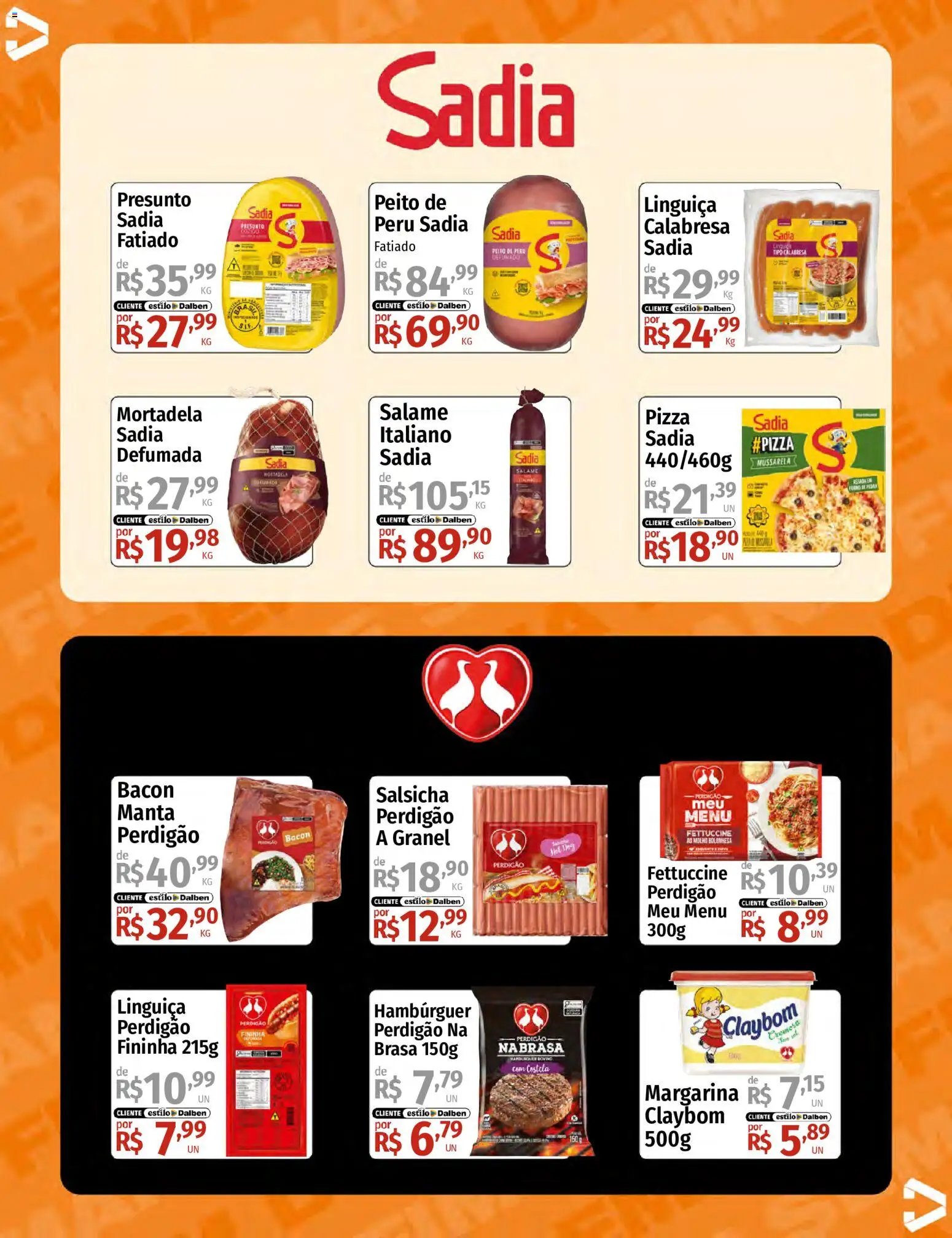 Supermercado Dalben Folheto - válido de 15.05.2026 | Página: 12 | Produtos: Linguiça, Salame, Mortadela, Margarina